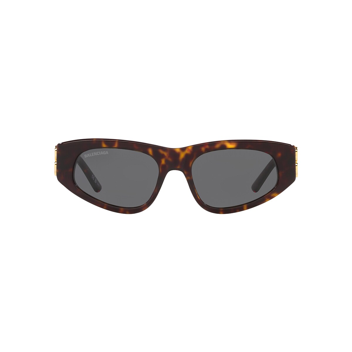BALENCIAGA BB0095S Brown - Women Sunglasses, Green Lens