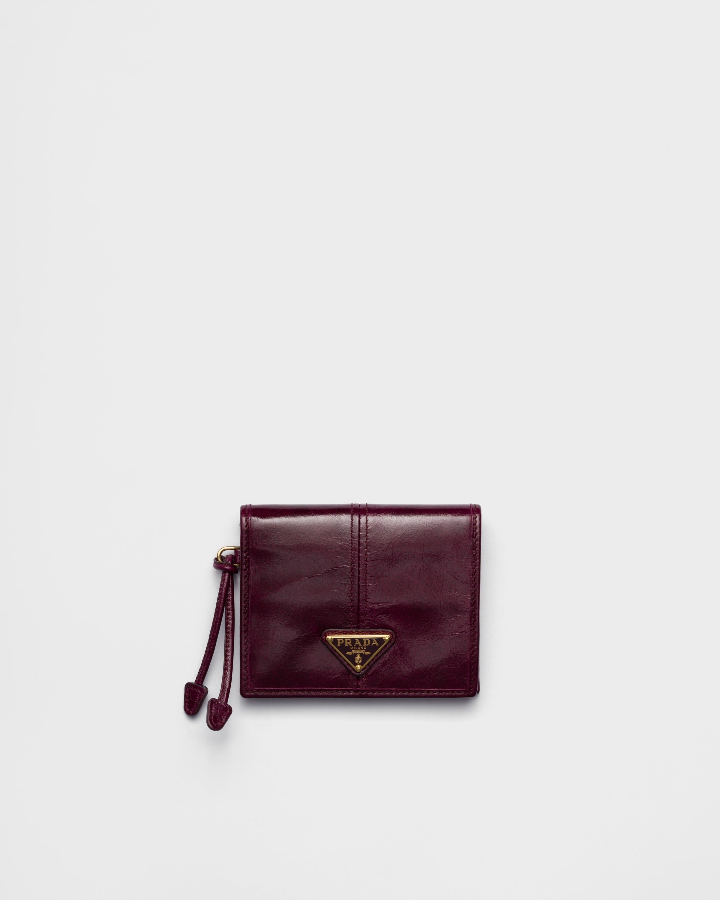 Small leather wallet Burgundy