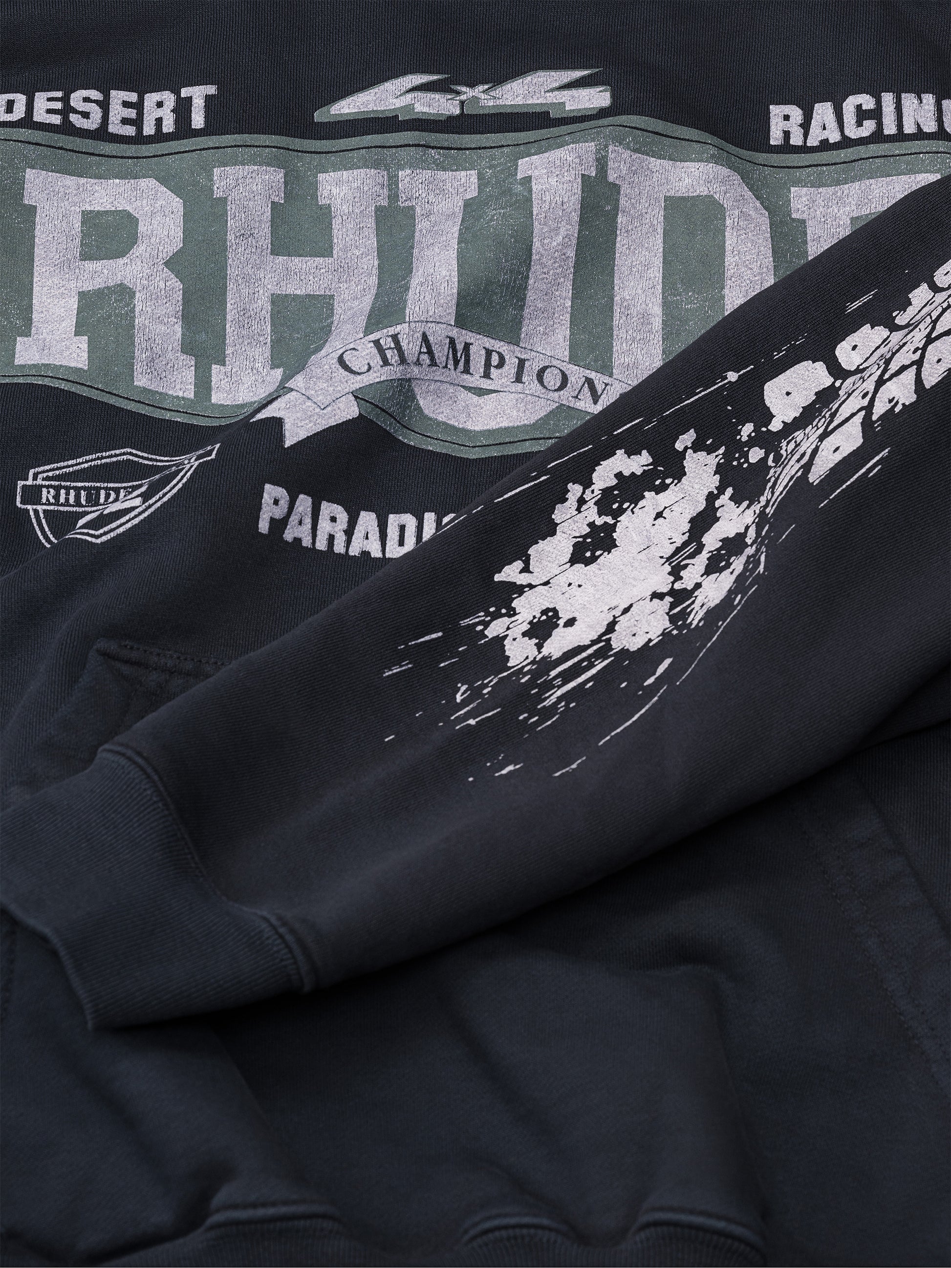 RHUDE 4X4 HOODIE - VTG BLACK