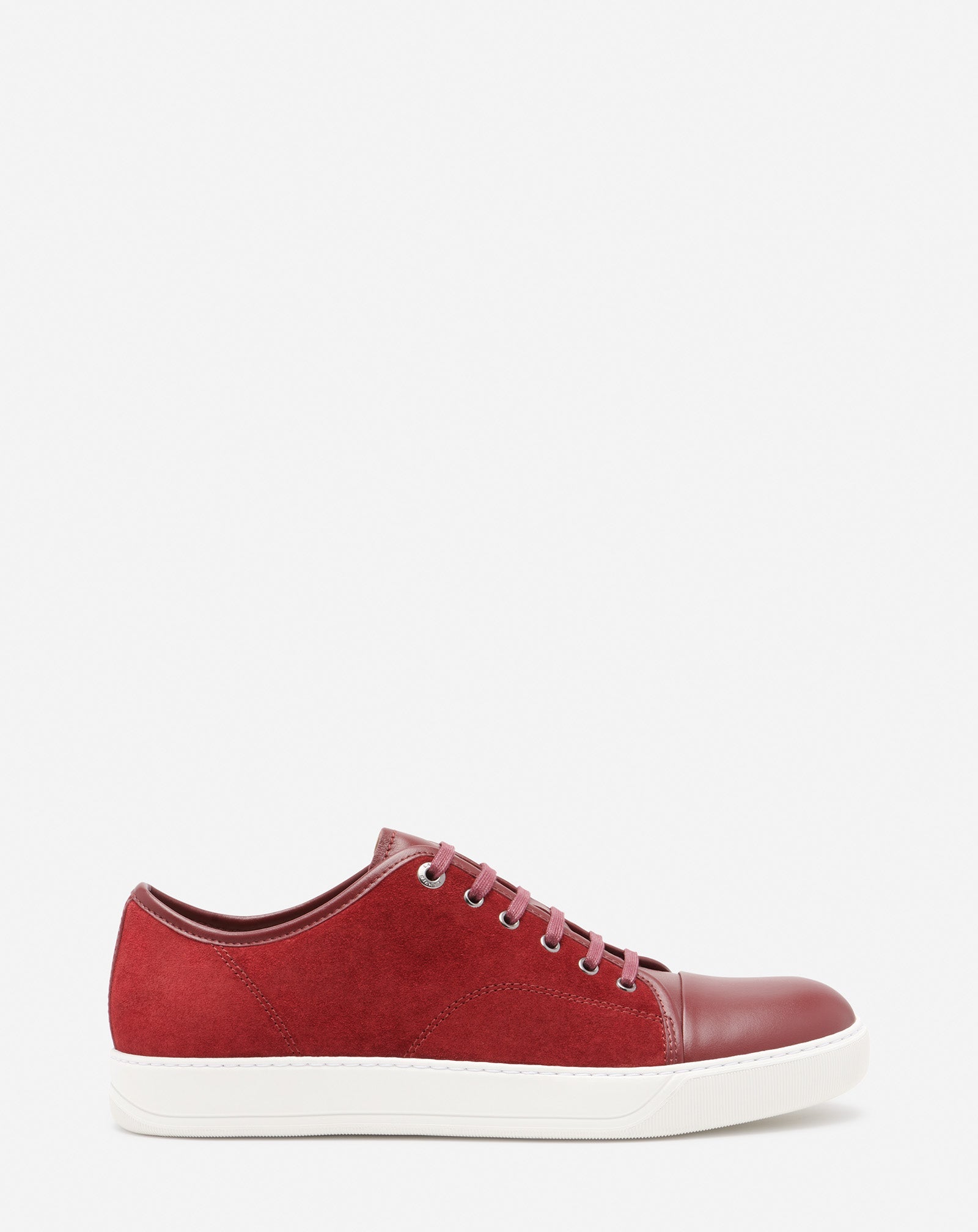 DBB1 LEATHER AND SUEDE SNEAKERS - BURGUNDY