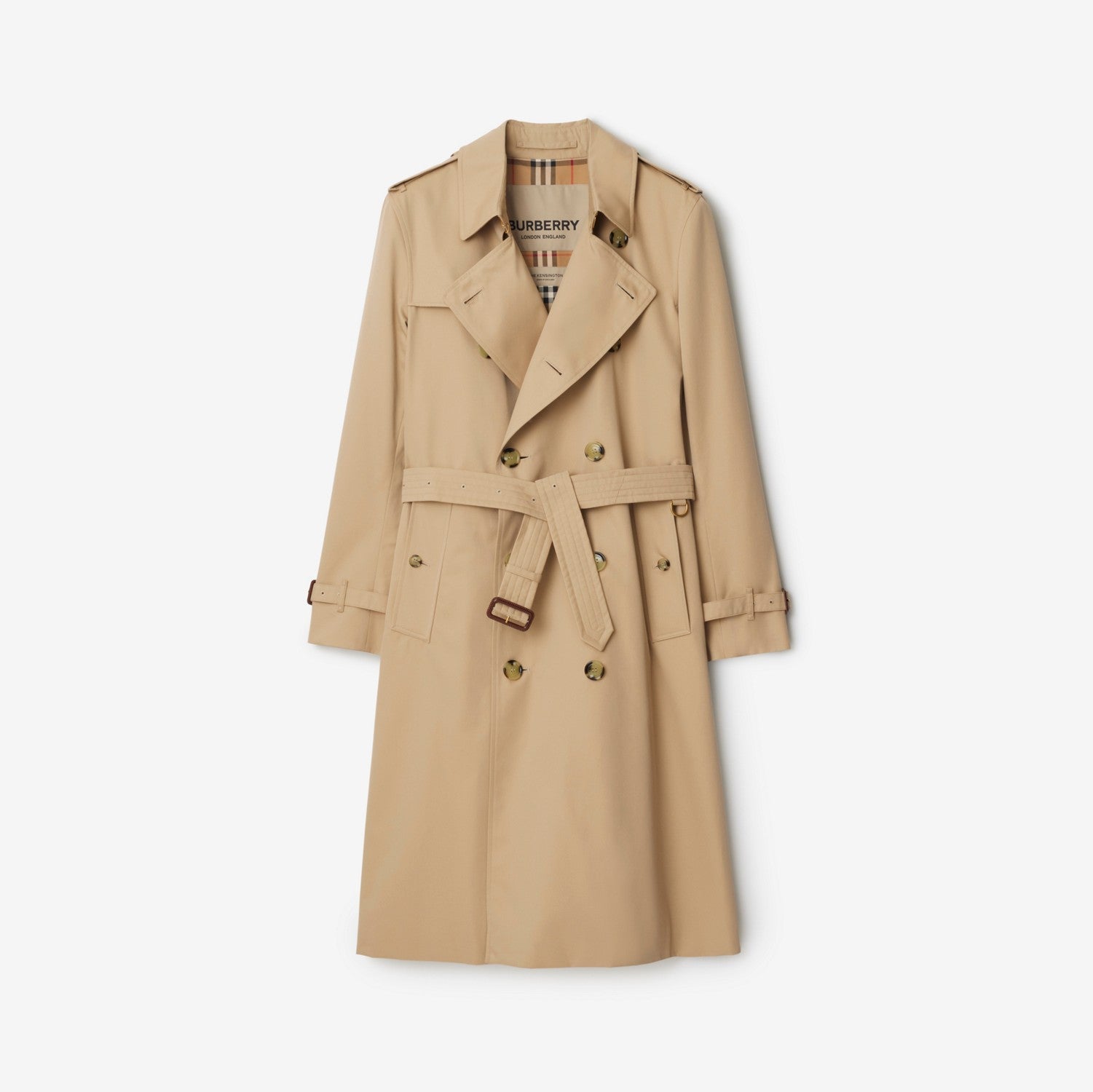 Long Kensington Heritage Trench Coat - Honey