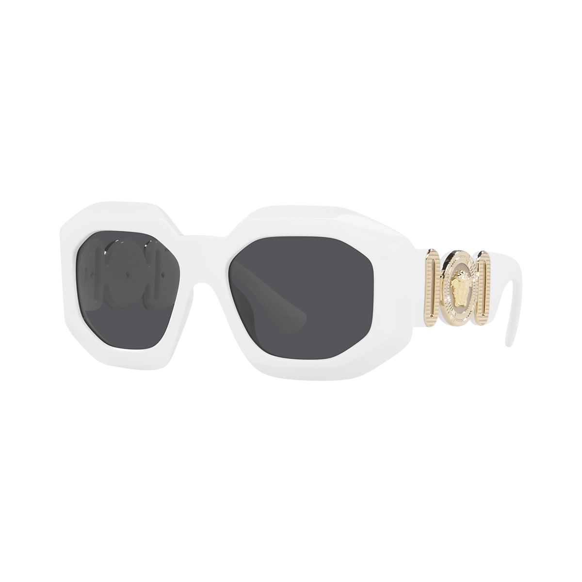 VERSACE VE4424U White - Women Luxury Sunglasses, Dark Grey Lens