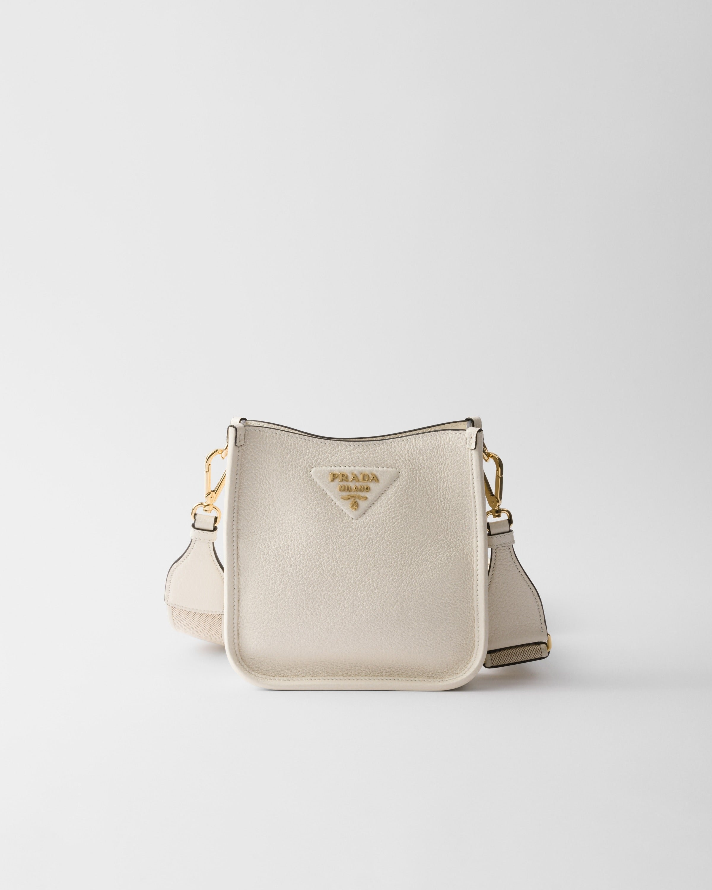 Leather mini shoulder bag White