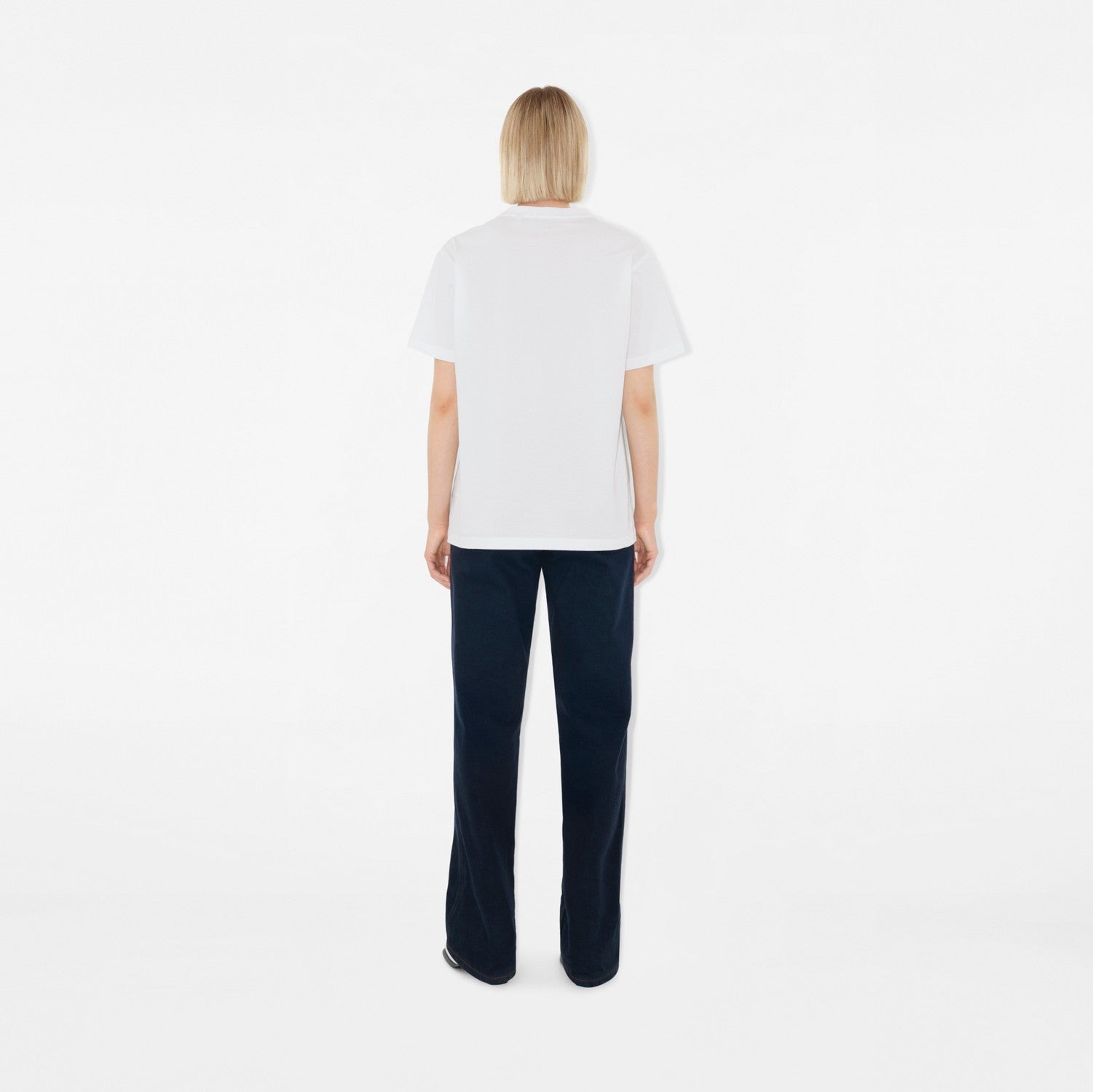 Check Pocket Cotton T-shirt - White