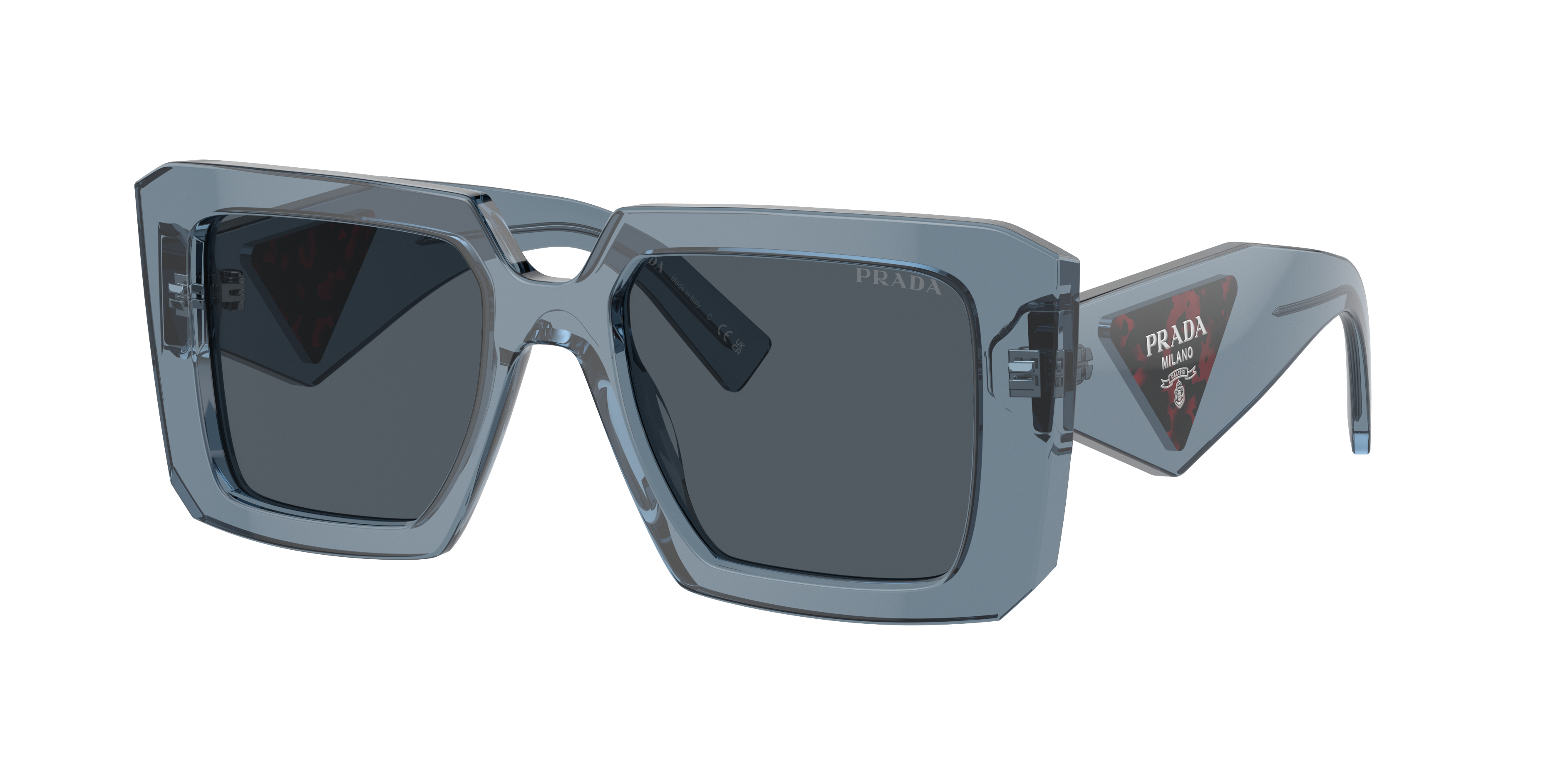 PRADA PR 23YS Transparent Graphite - Women Luxury Sunglasses, Dark Grey Lens