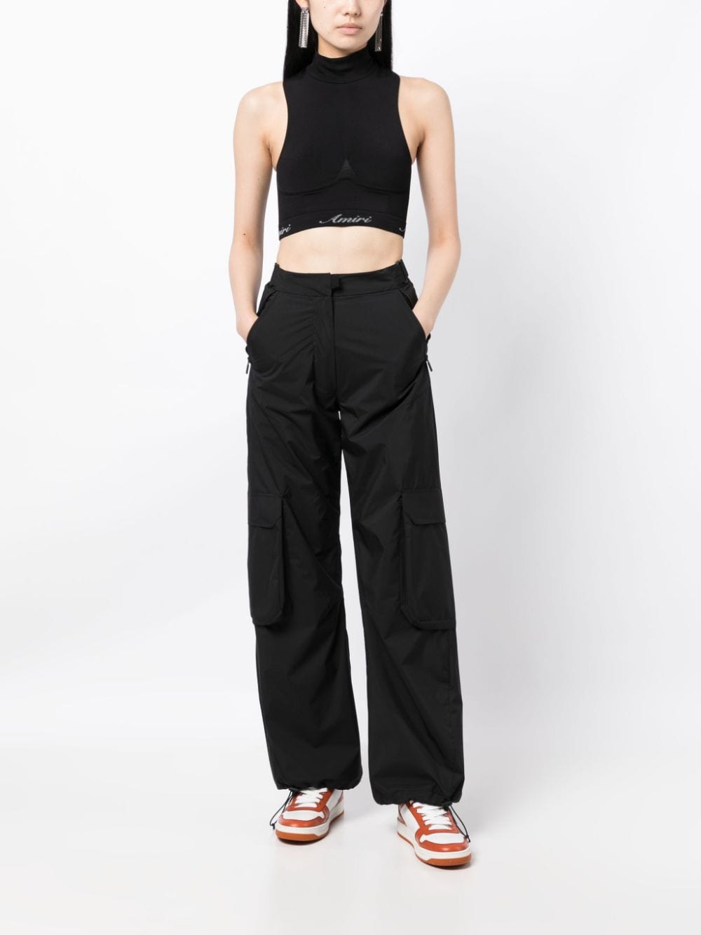 Logo-underband cropped top