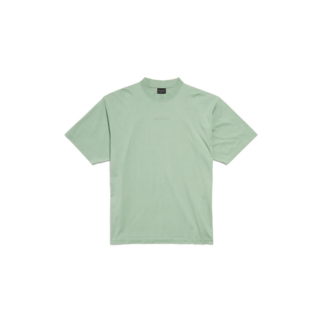 Balenciaga Back Reflective T-shirt Medium Fit in Sage Green
