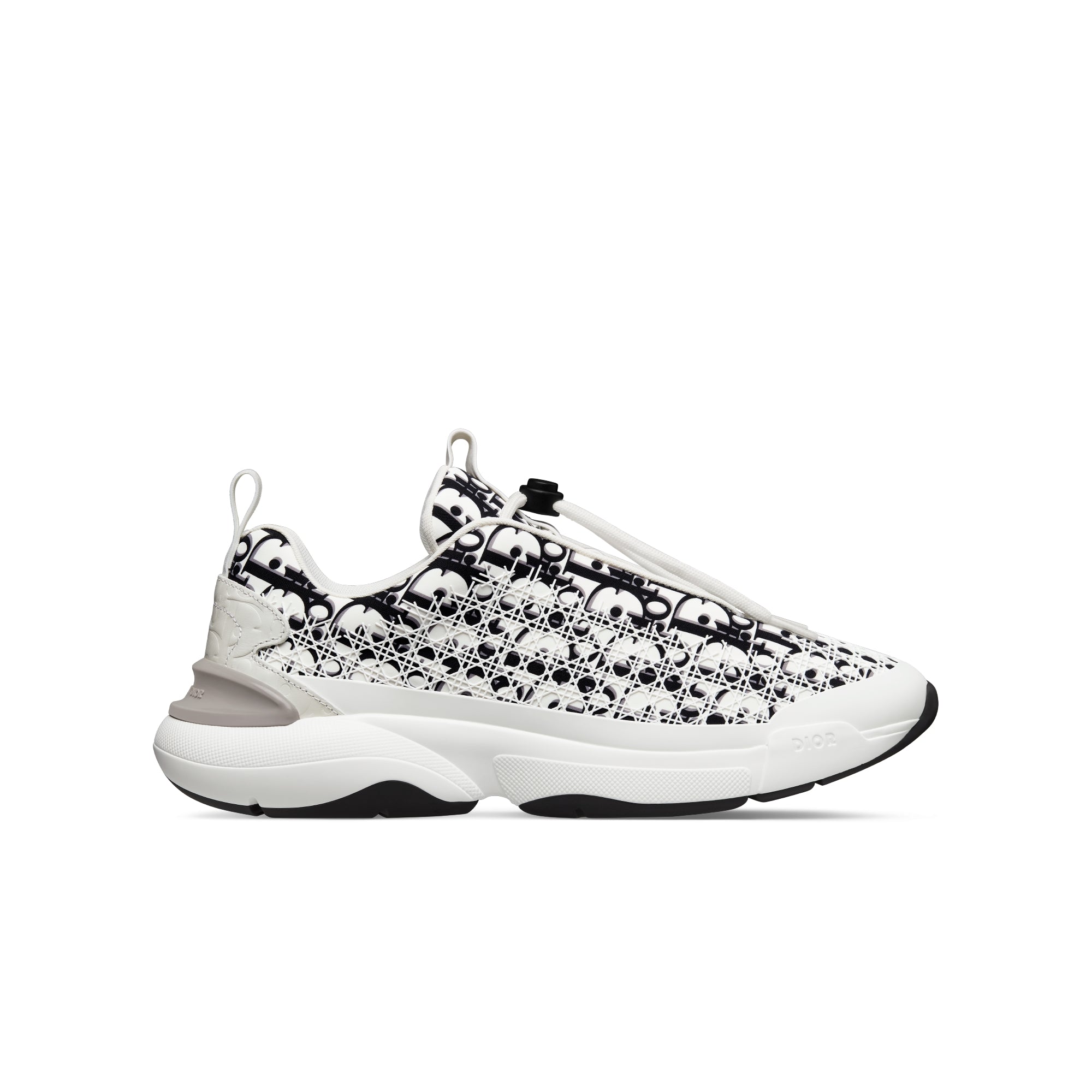 B24 Sneaker - White and Black Dior Oblique Technical Fabric