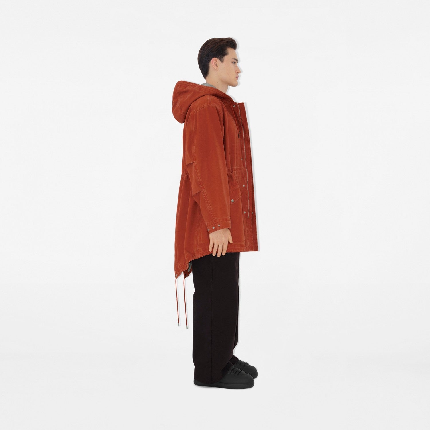 Bonded Cotton Parka - Rust