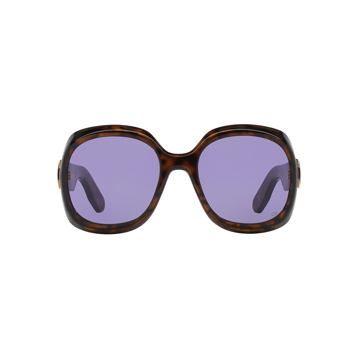 DIOR Lady 9522 R2I Tortoise - Women Luxury Sunglasses, Purple Lens