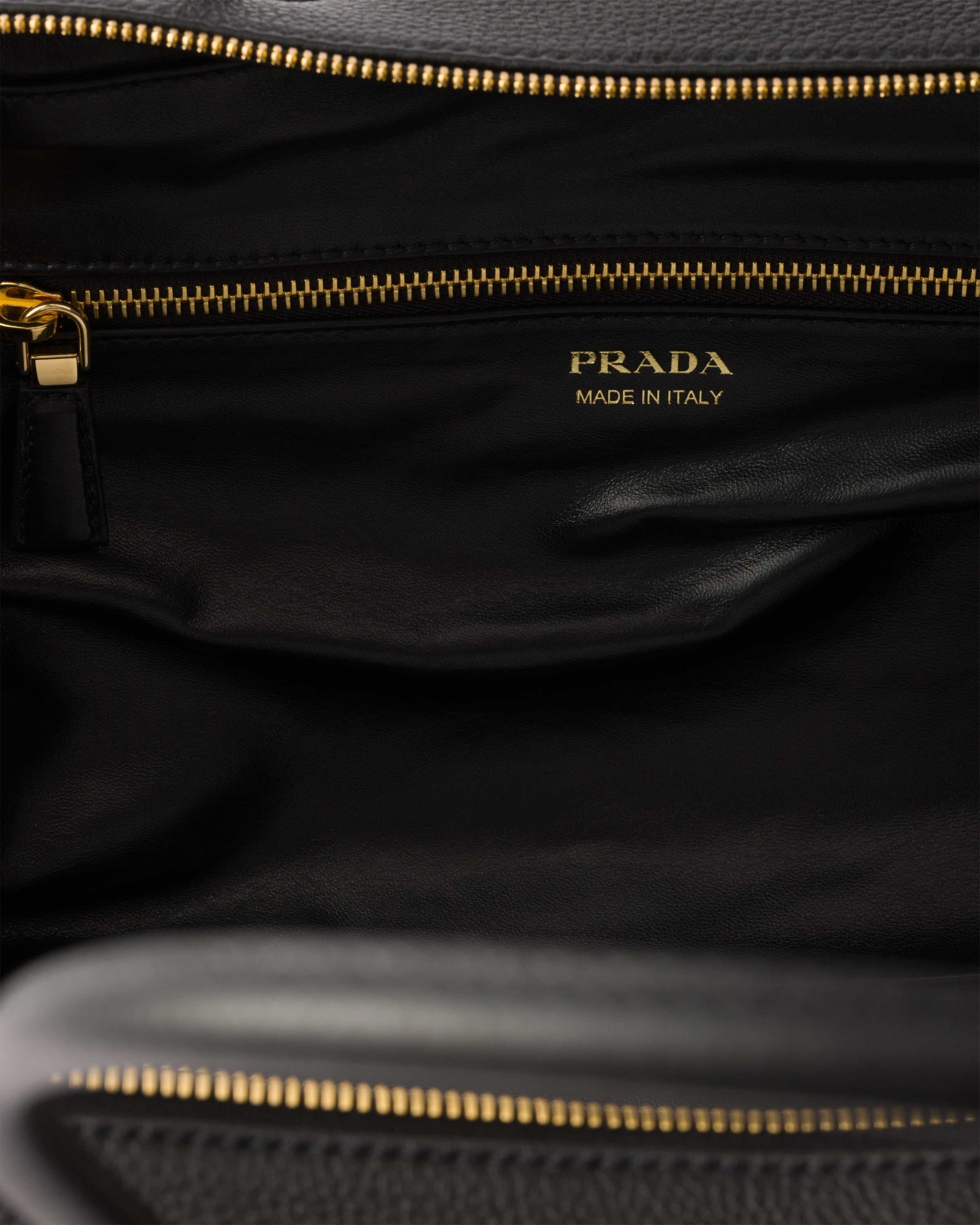 Large leather top-handle bag Black