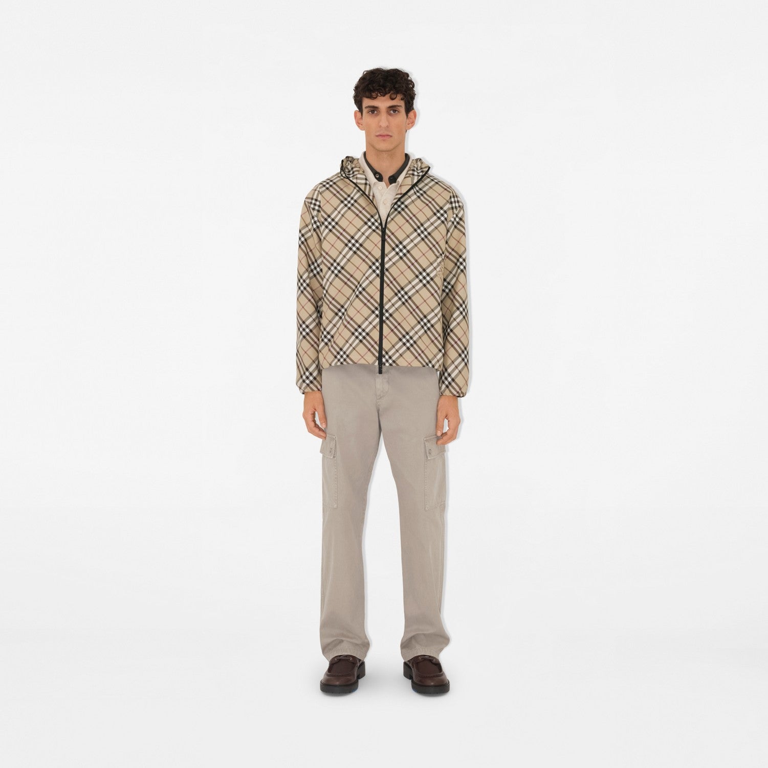 Check Twill Jacket - Alabaster