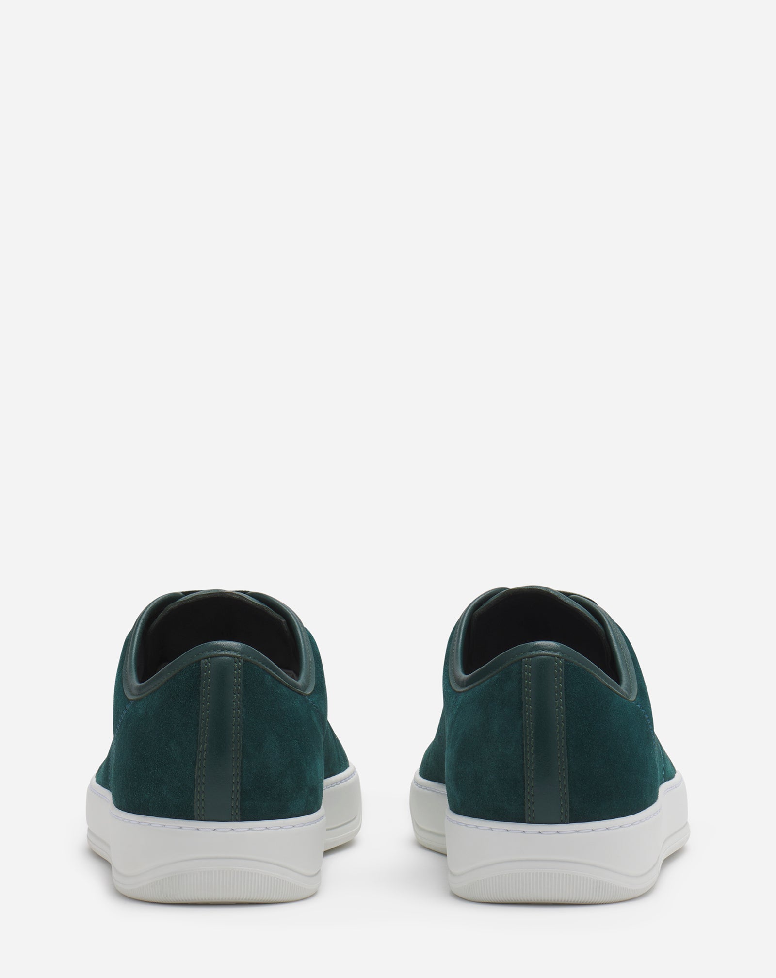 DBB1 LEATHER AND SUEDE SNEAKERS - DARK GREEN