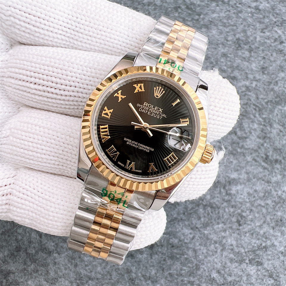 Rolex Datejust 36mm Black Dial Silver/Gold