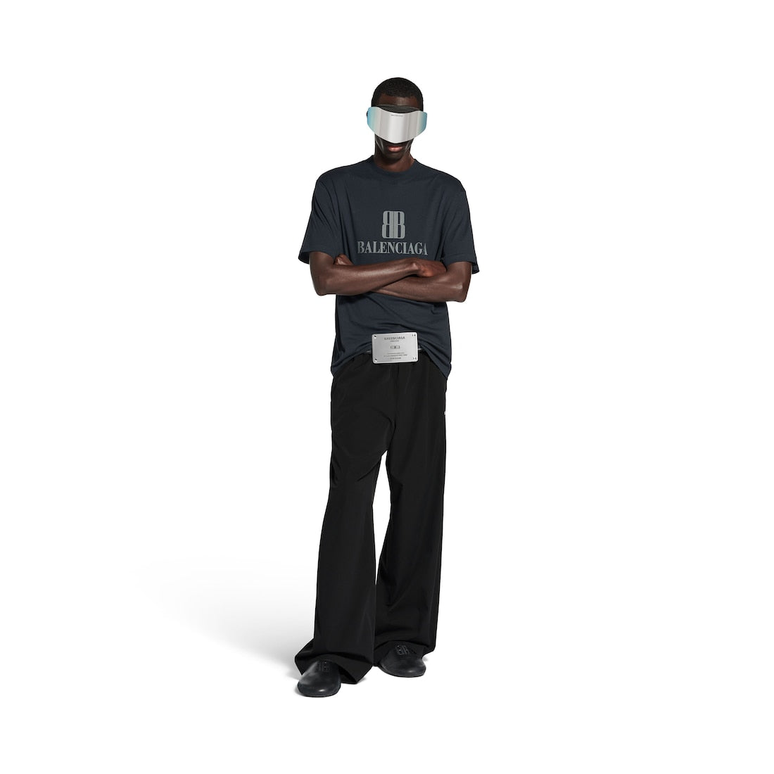Men's Nano Bb T-shirt Medium Fit in Black Faded
