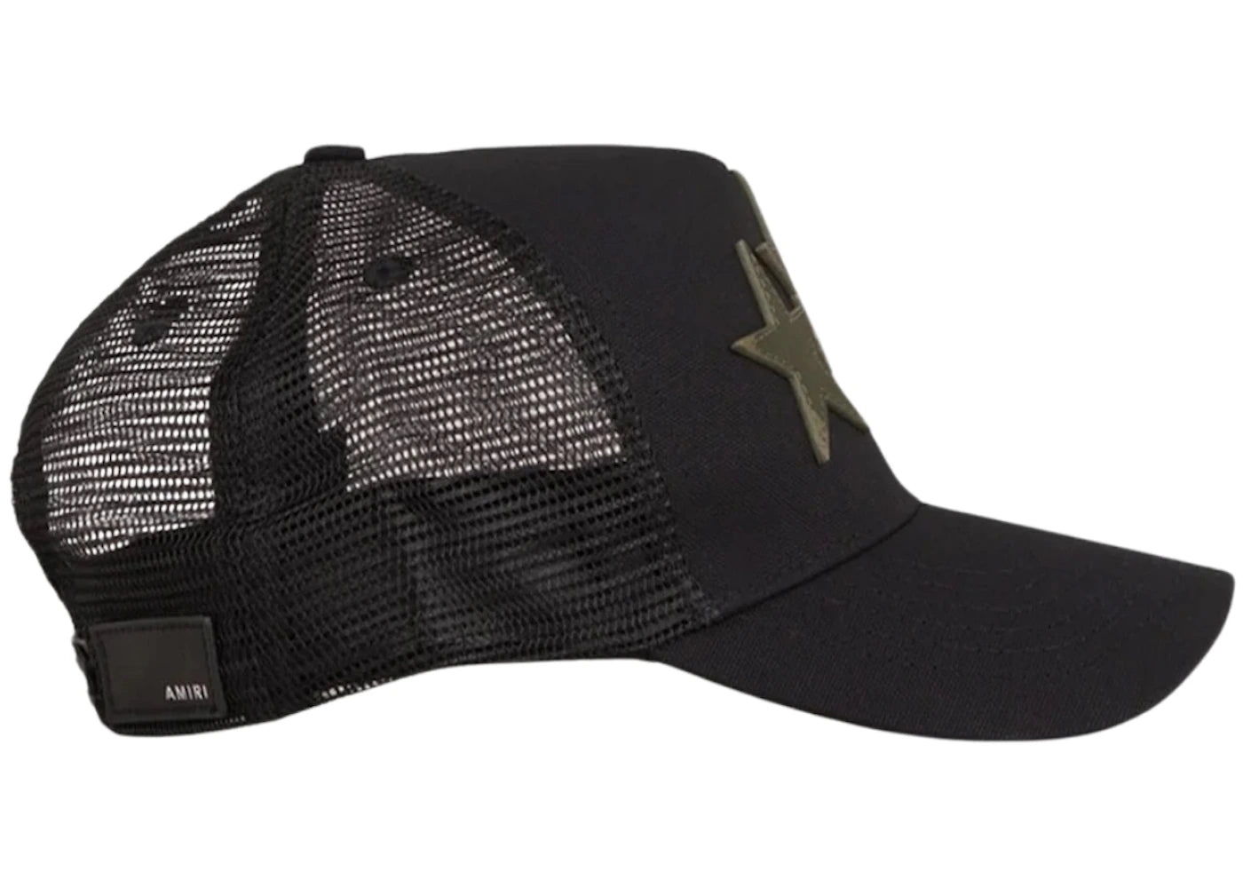 AMIRI Three Camo Star Trucker Hat Black