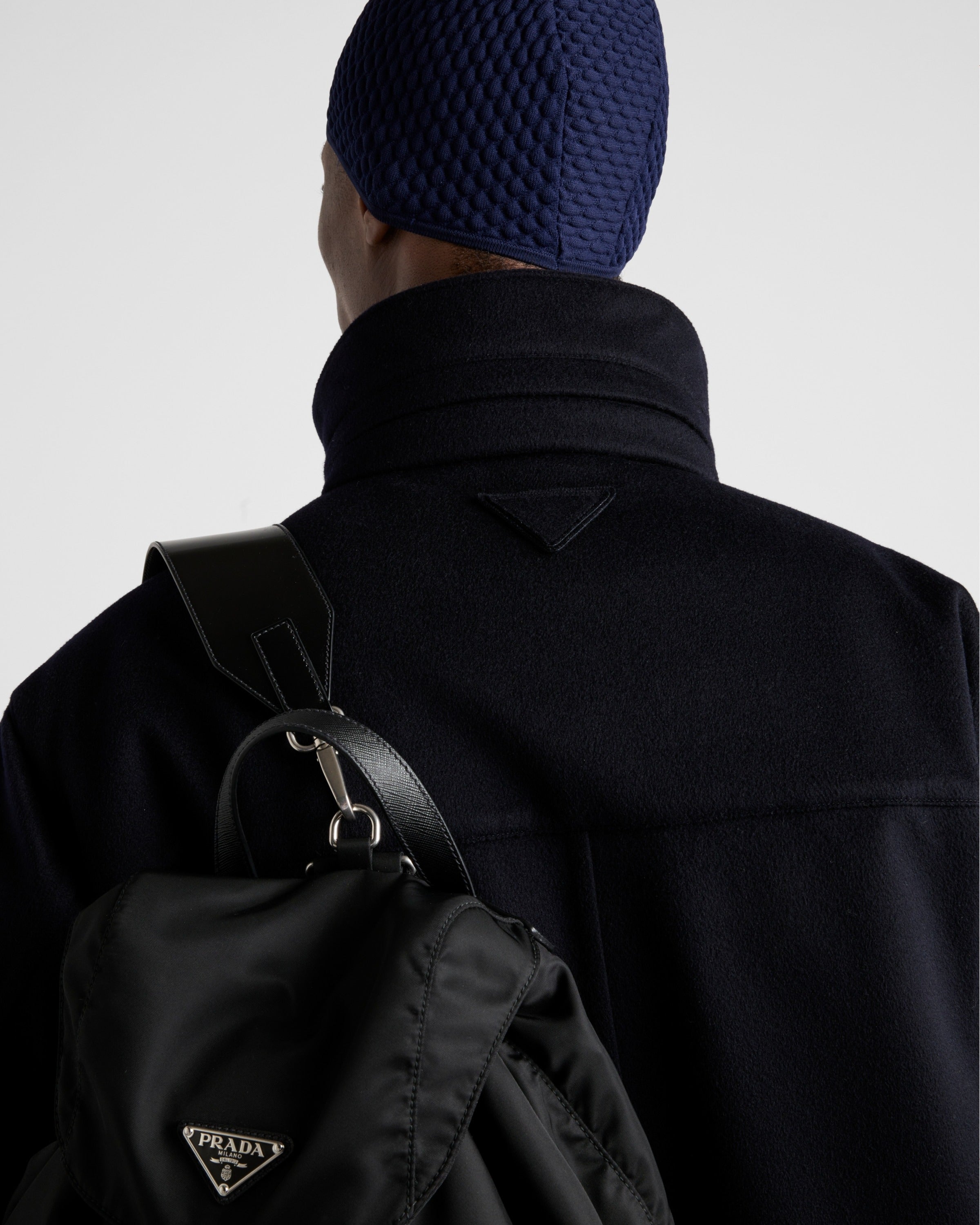Medium-weight cashmere down jacket Navy