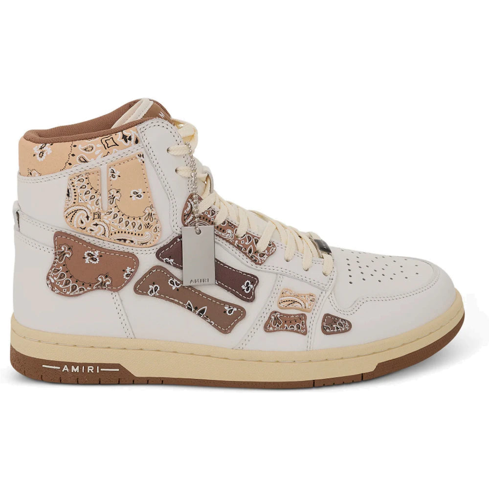 AMIRI Skel Top Hi Bandana Brown White
