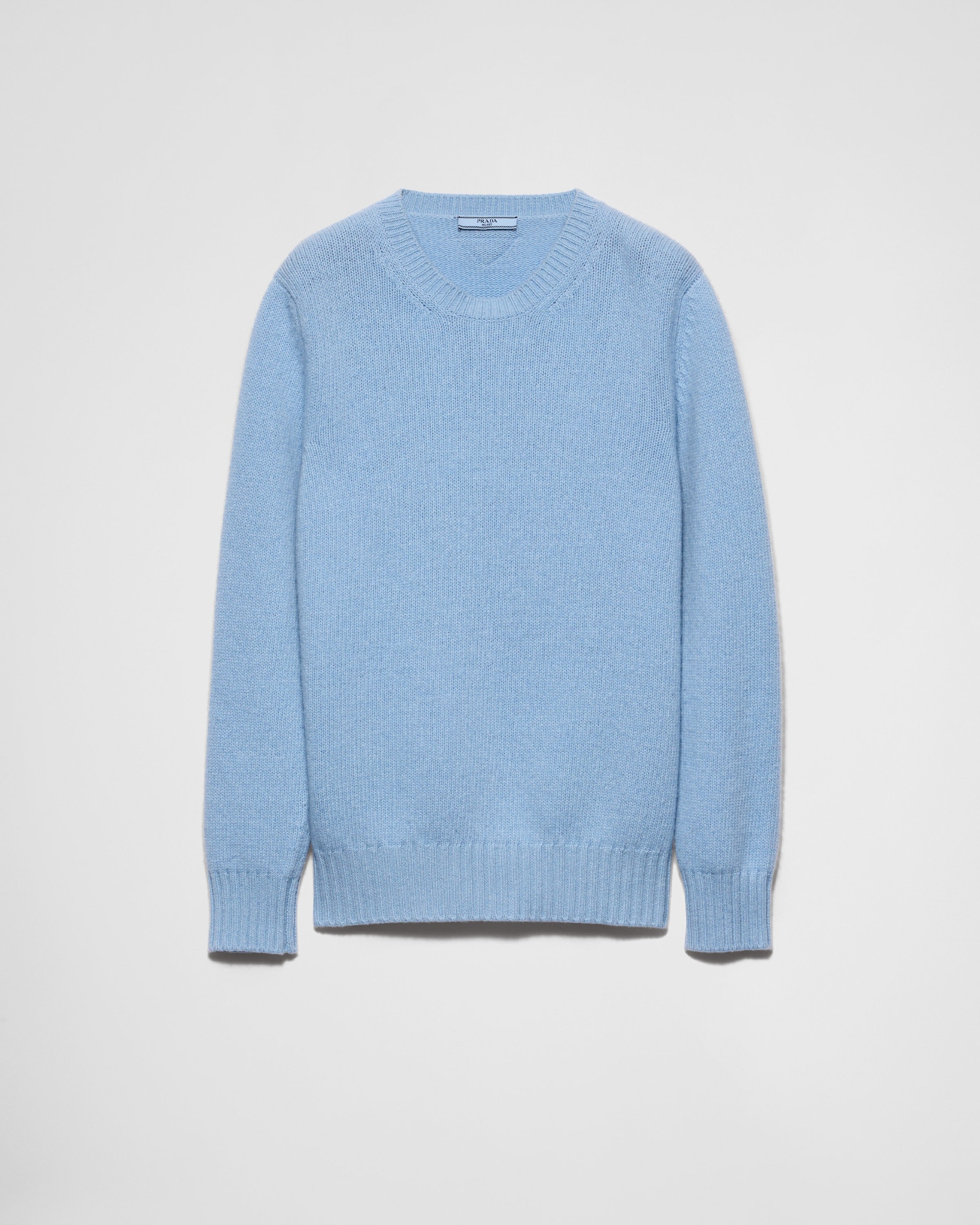 Wool and cashmere crew-neck sweater Sapphire Blue