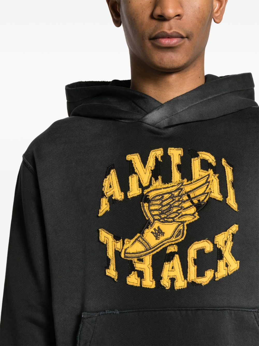 Track patch-embellished hoodie