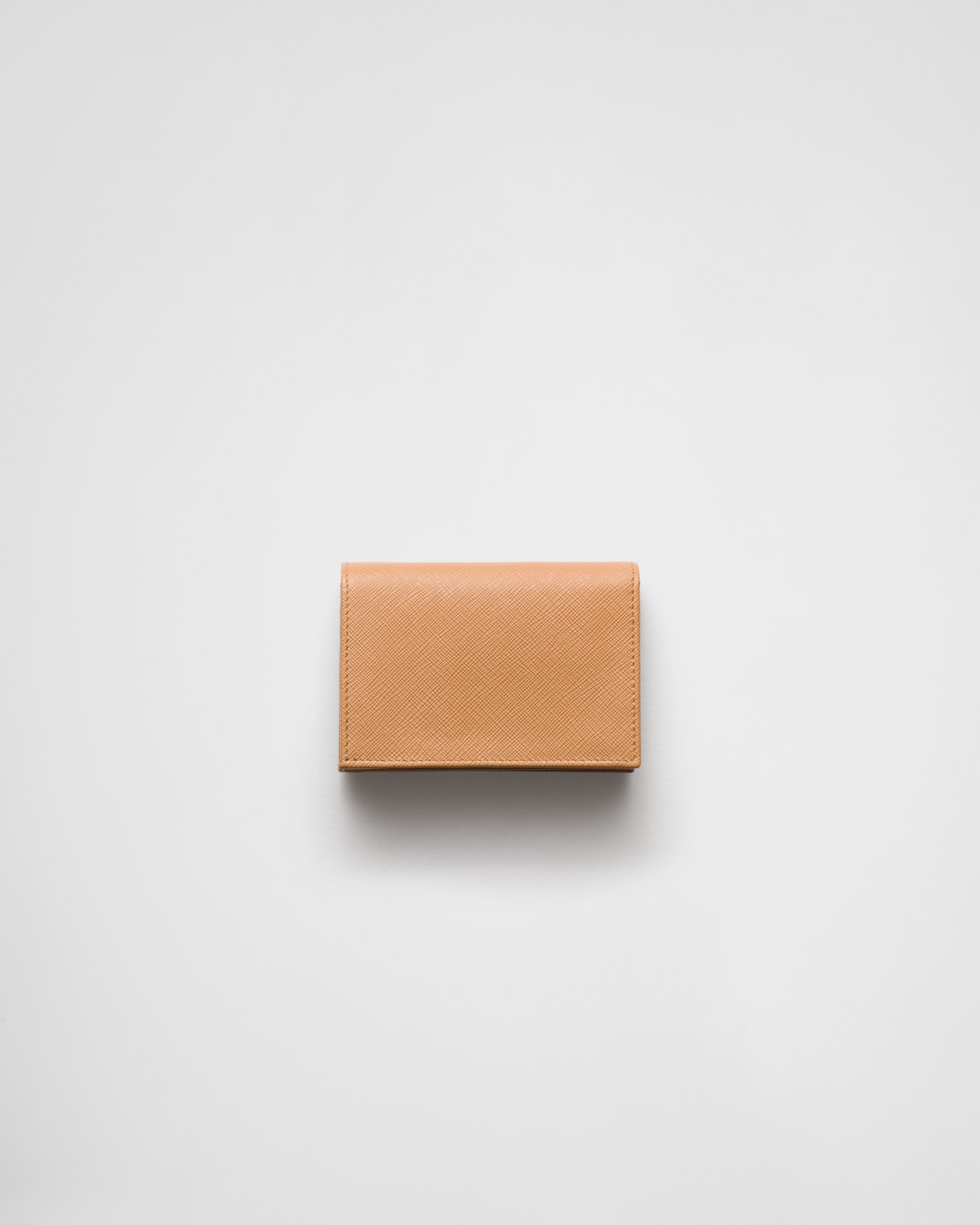 Small Saffiano Leather Wallet Natural