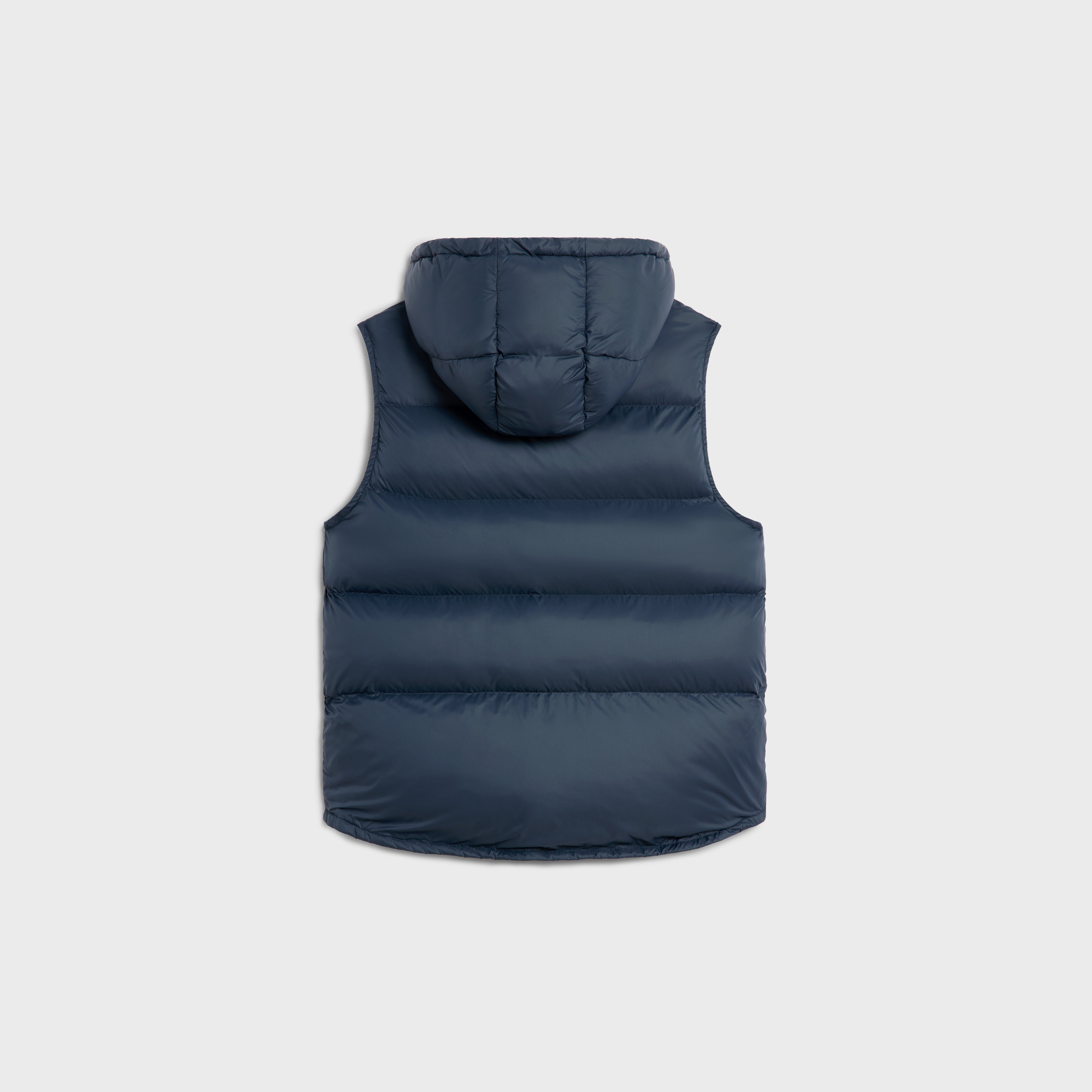 OVERSIZED SLEEVELESS DOWN JACKET IN LIGHTWEIGHT NYLON - NAVY