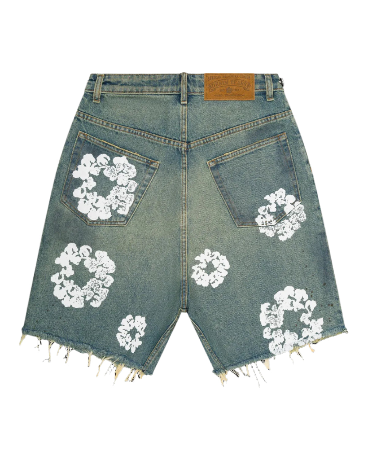 Dirty Wash Wreath Short Light Wash Light Wash