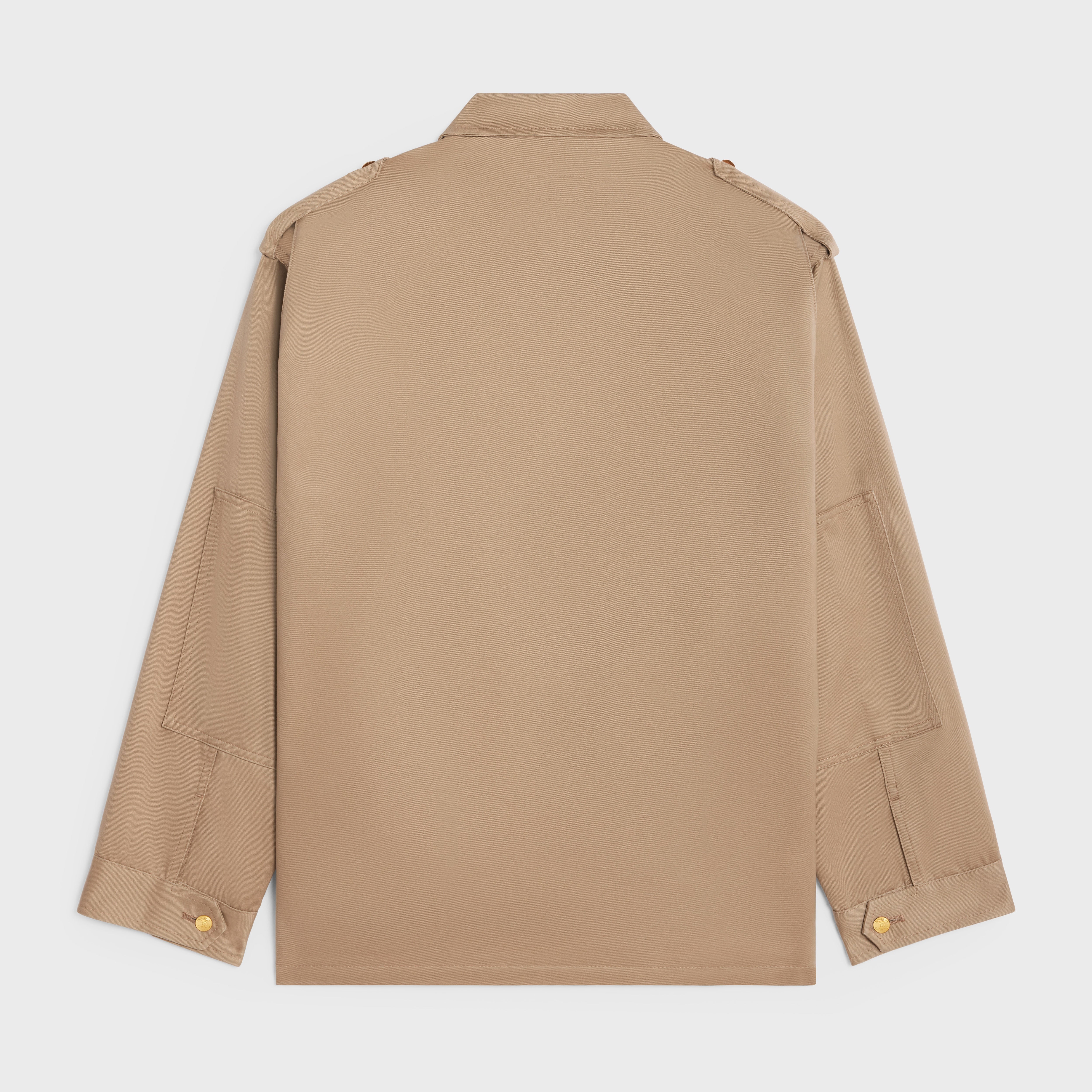 SAHARIENNE JACKET IN TECHNICAL COTTON - DARK BEIGE