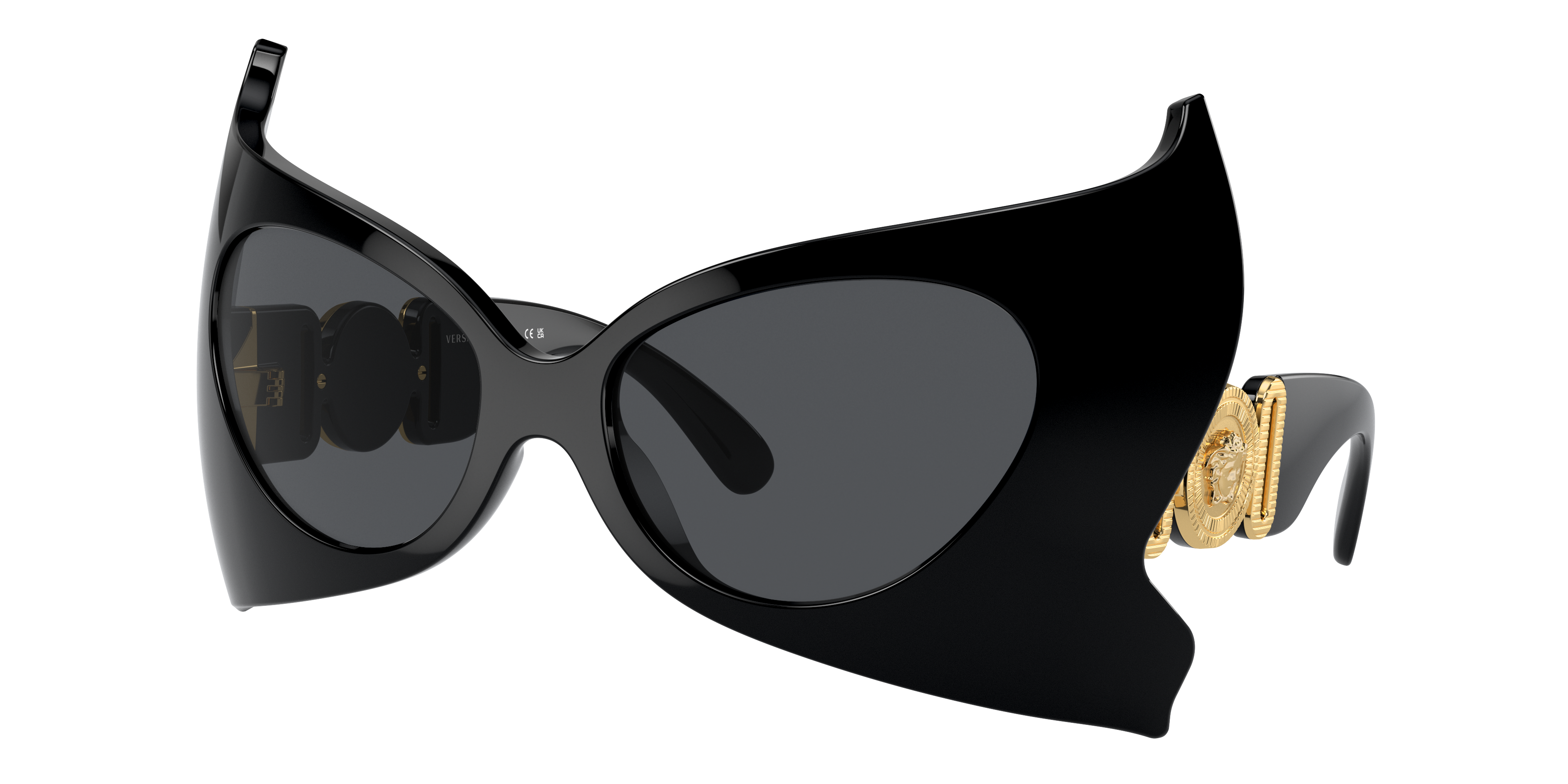 VERSACE VE4463 Black - Women Luxury Sunglasses, Dark Grey Lens