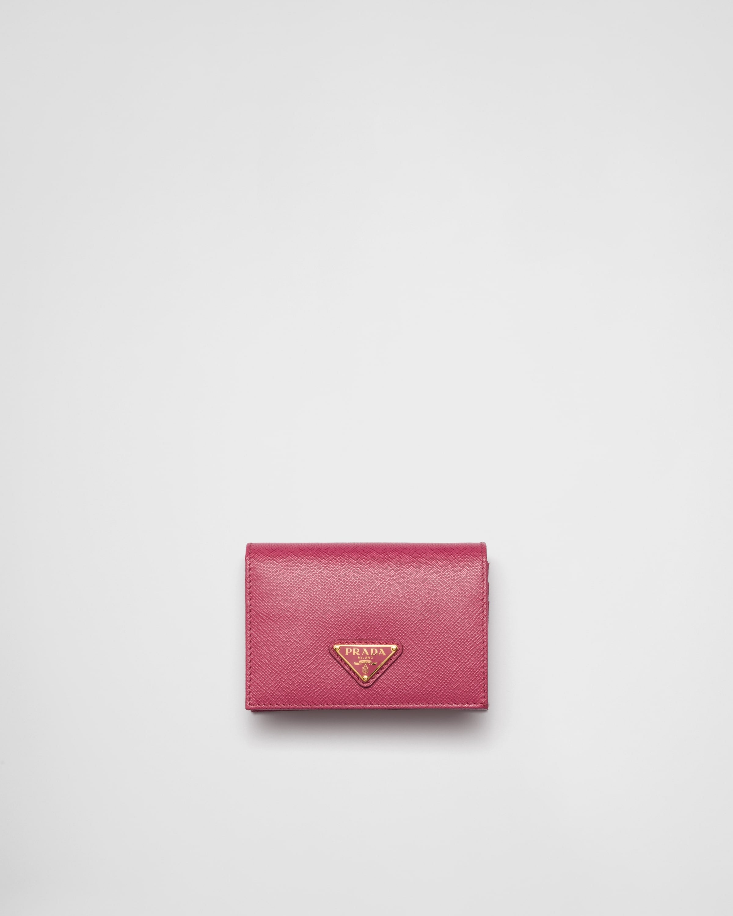 Small Saffiano Leather Wallet Bruyere Pink