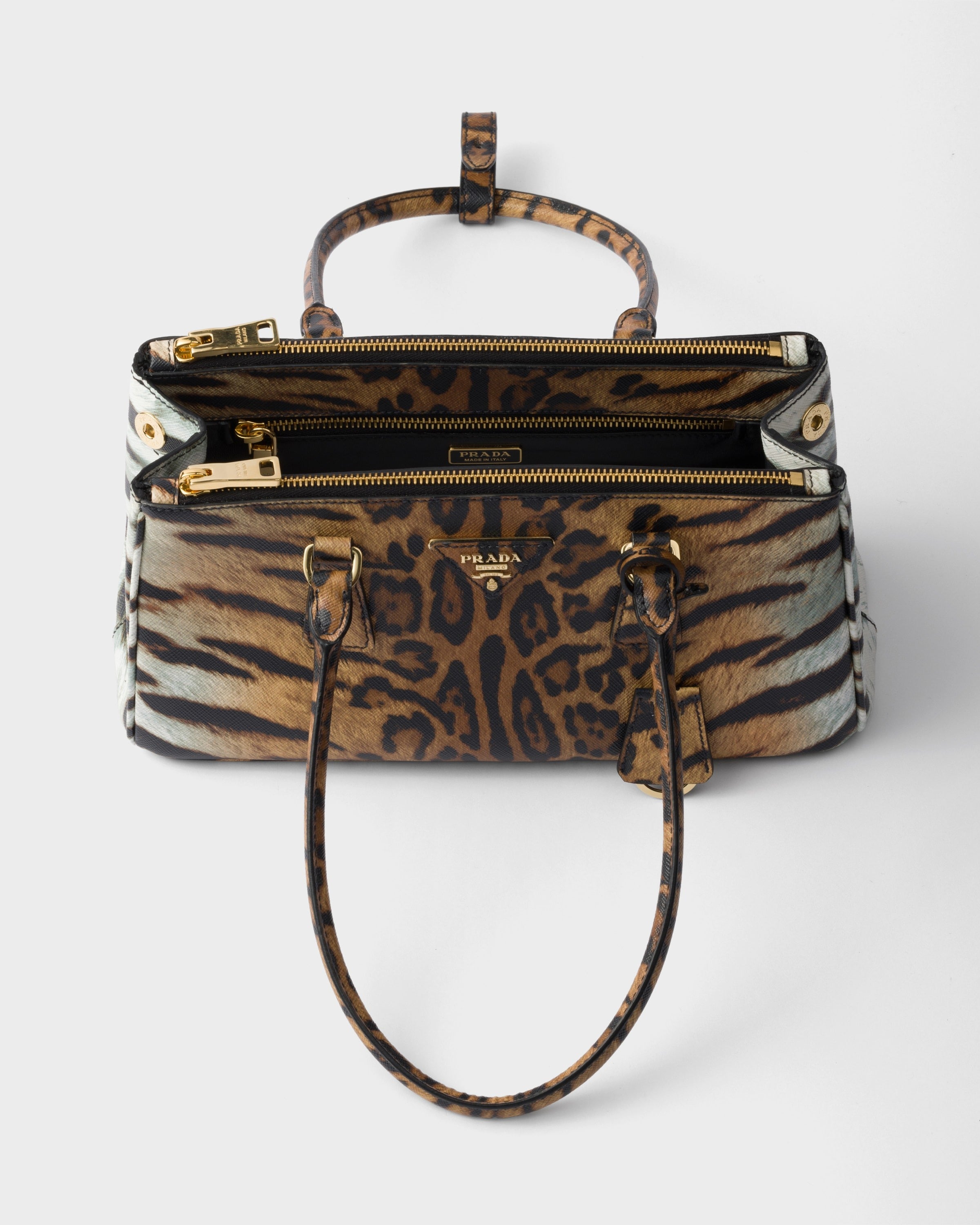 Prada Galleria medium printed Saffiano leather bag Honey