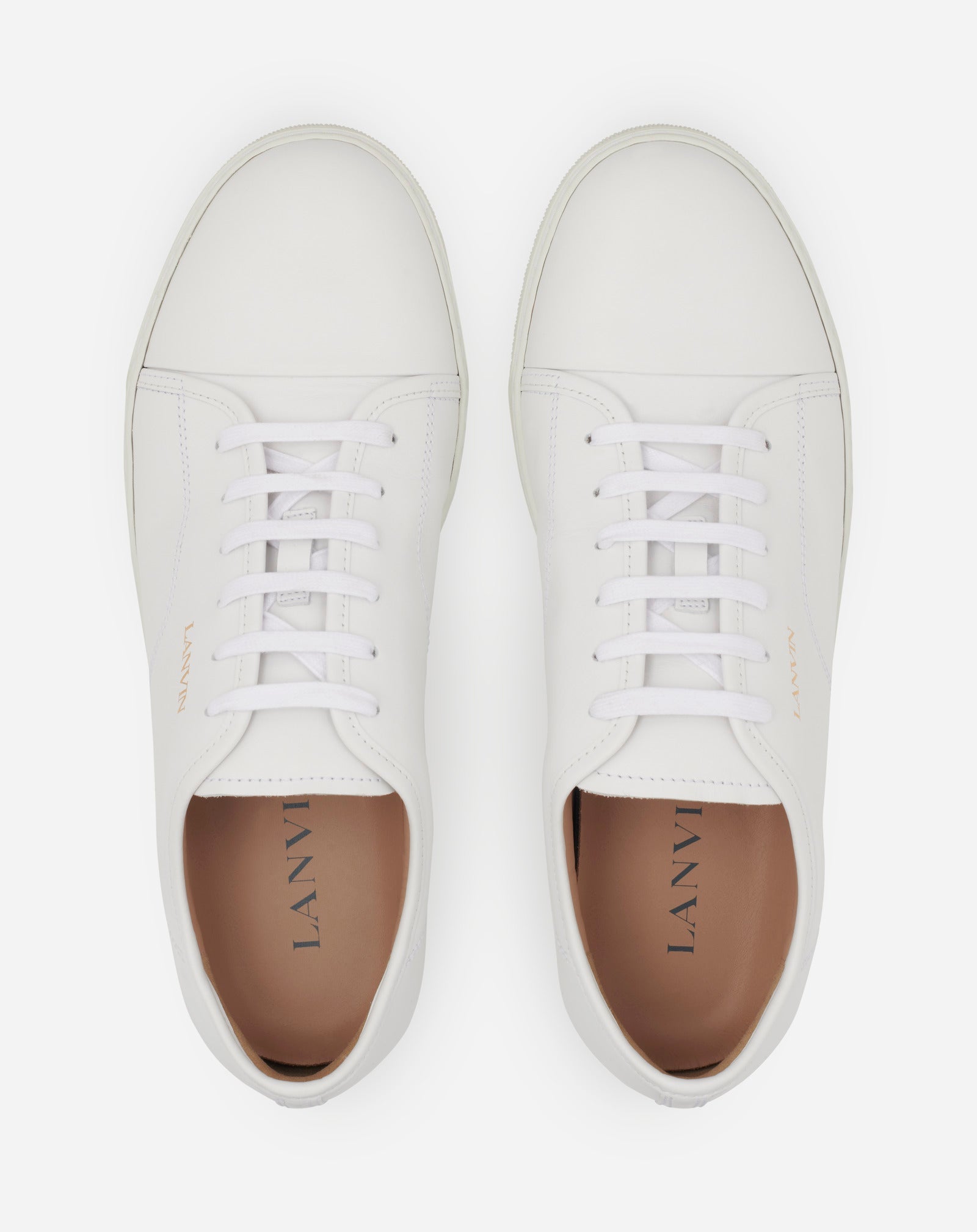 DBB1 LEATHER SNEAKERS - WHITE