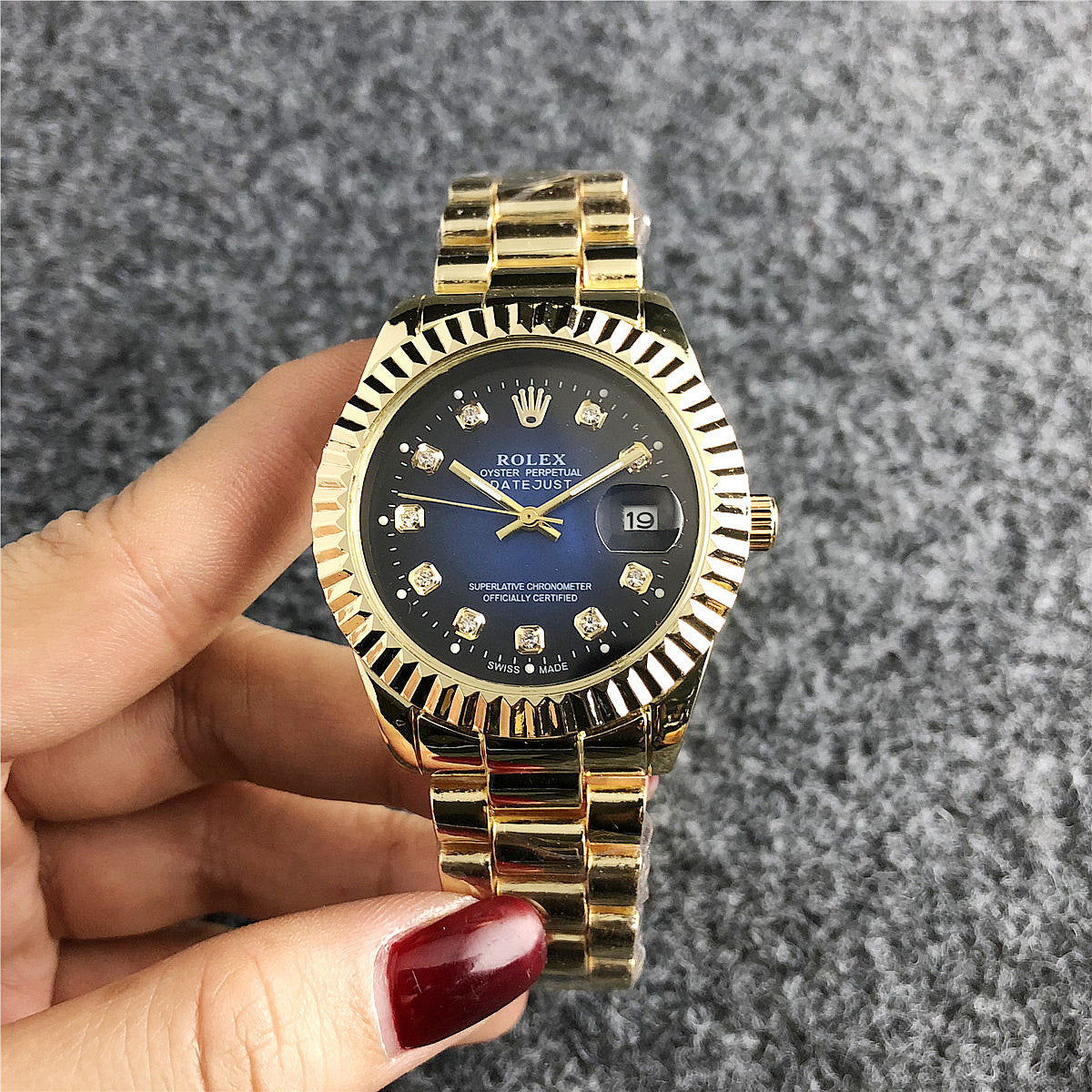 Rolex Datejust 36mm Blue Dial Golden Bracelet