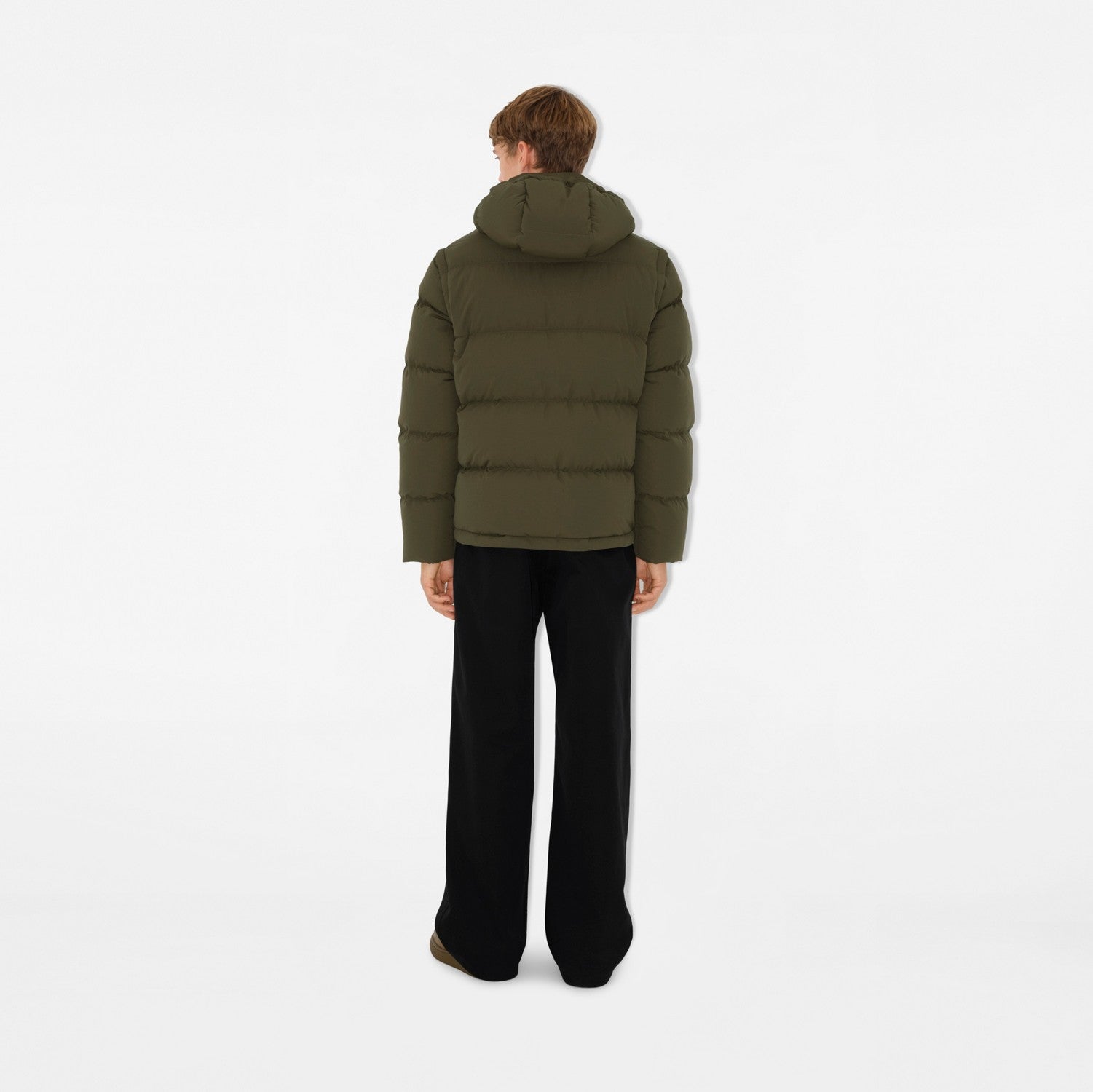 Detachable Sleeve Nylon Puffer Jacket - Loch/linden