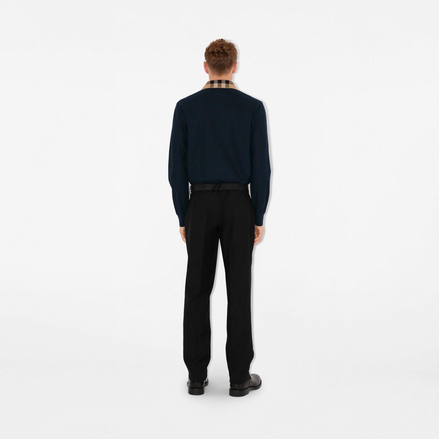 Cotton Polo Shirt - Smoked navy