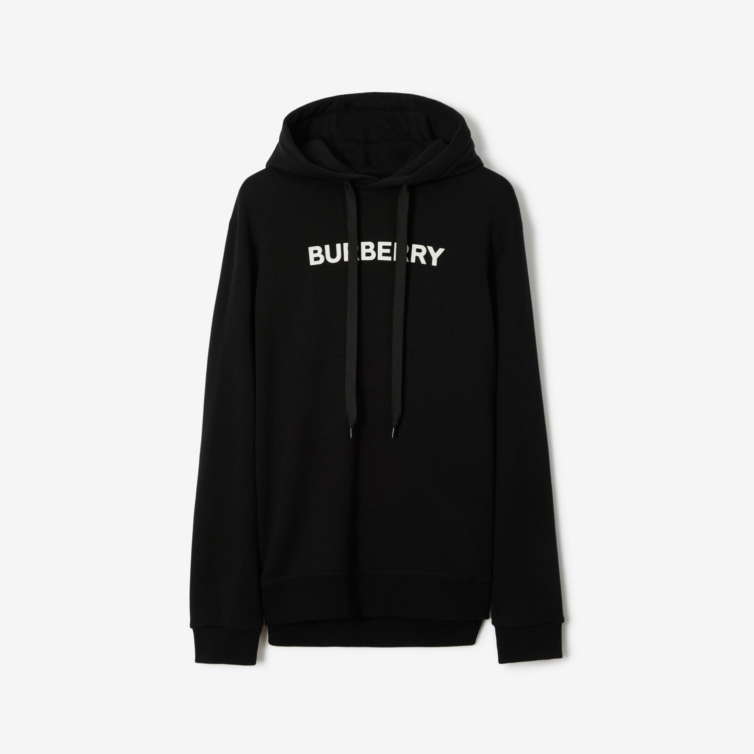 Logo Cotton Hoodie - Black