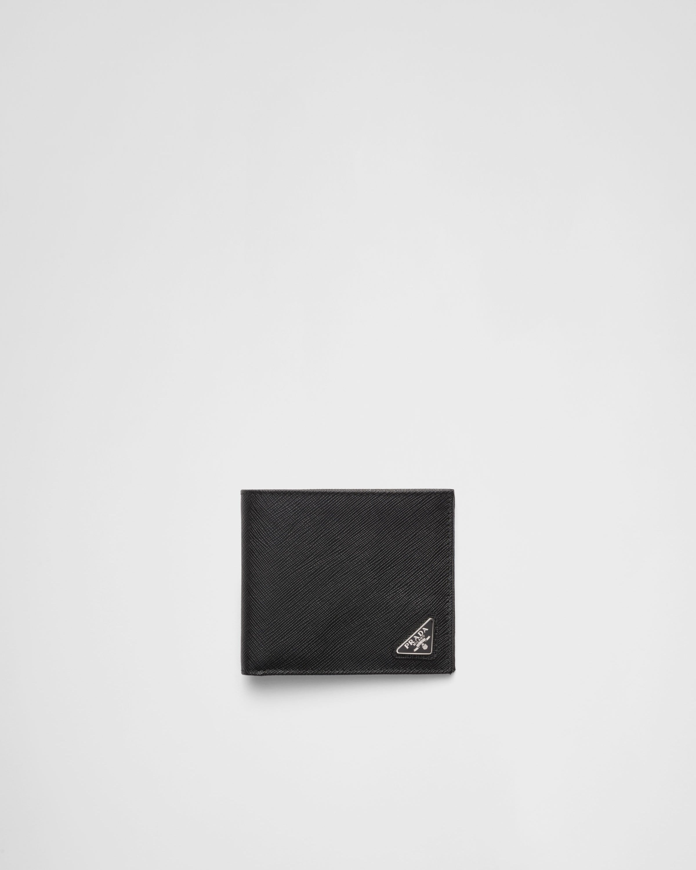 Saffiano leather wallet Black