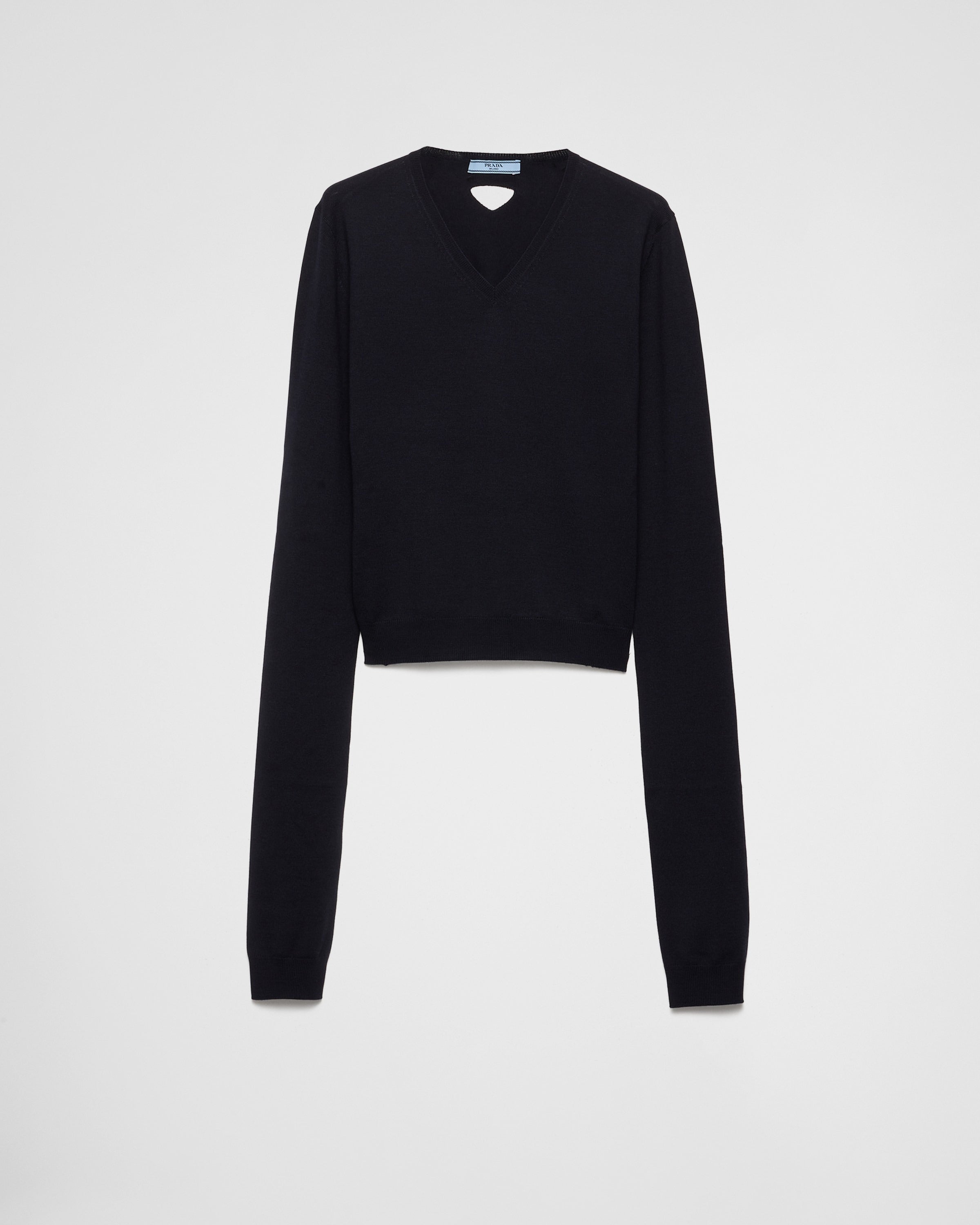 Wool V-neck sweater Navy