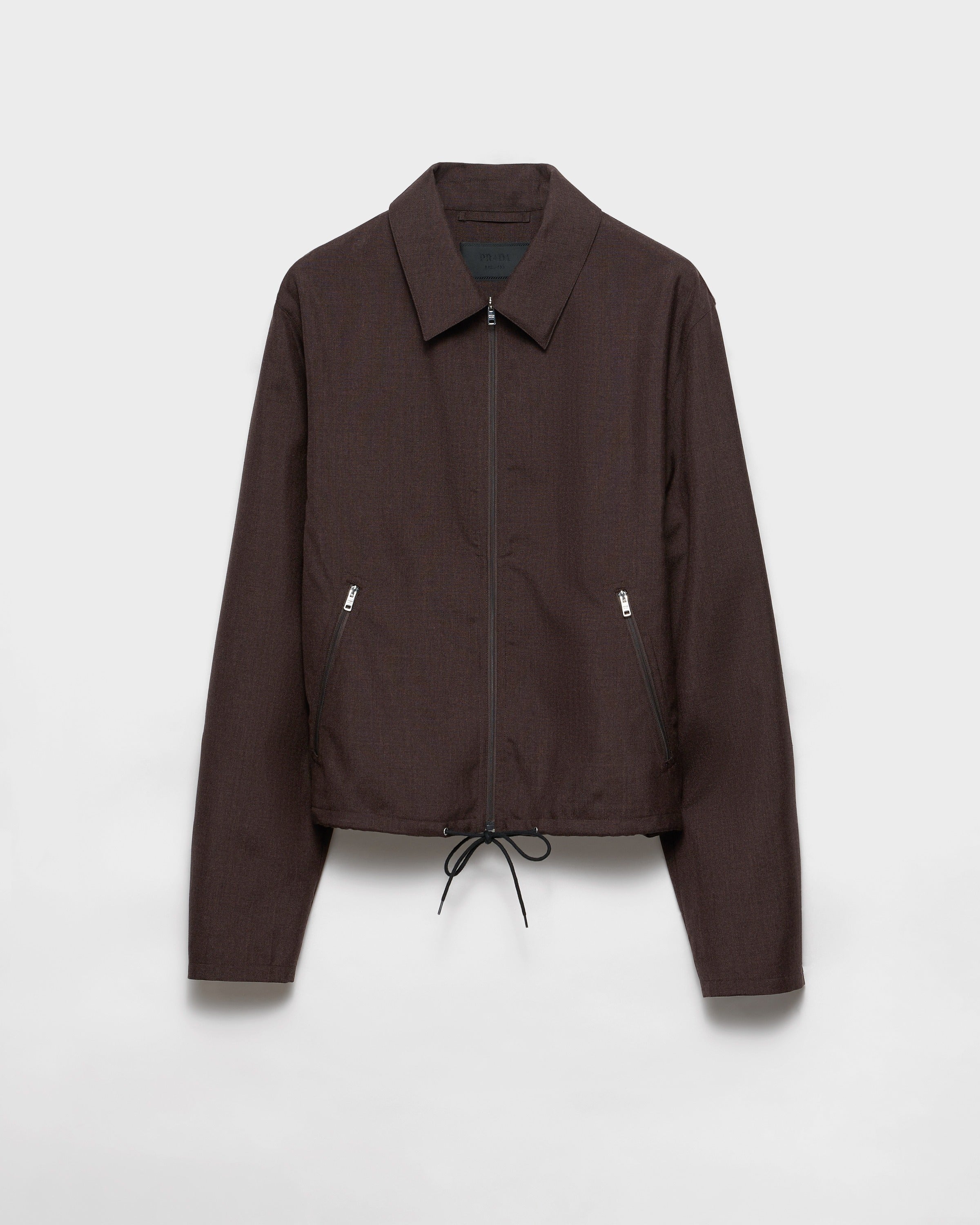 Mohair and silk blouson jacket Ebony