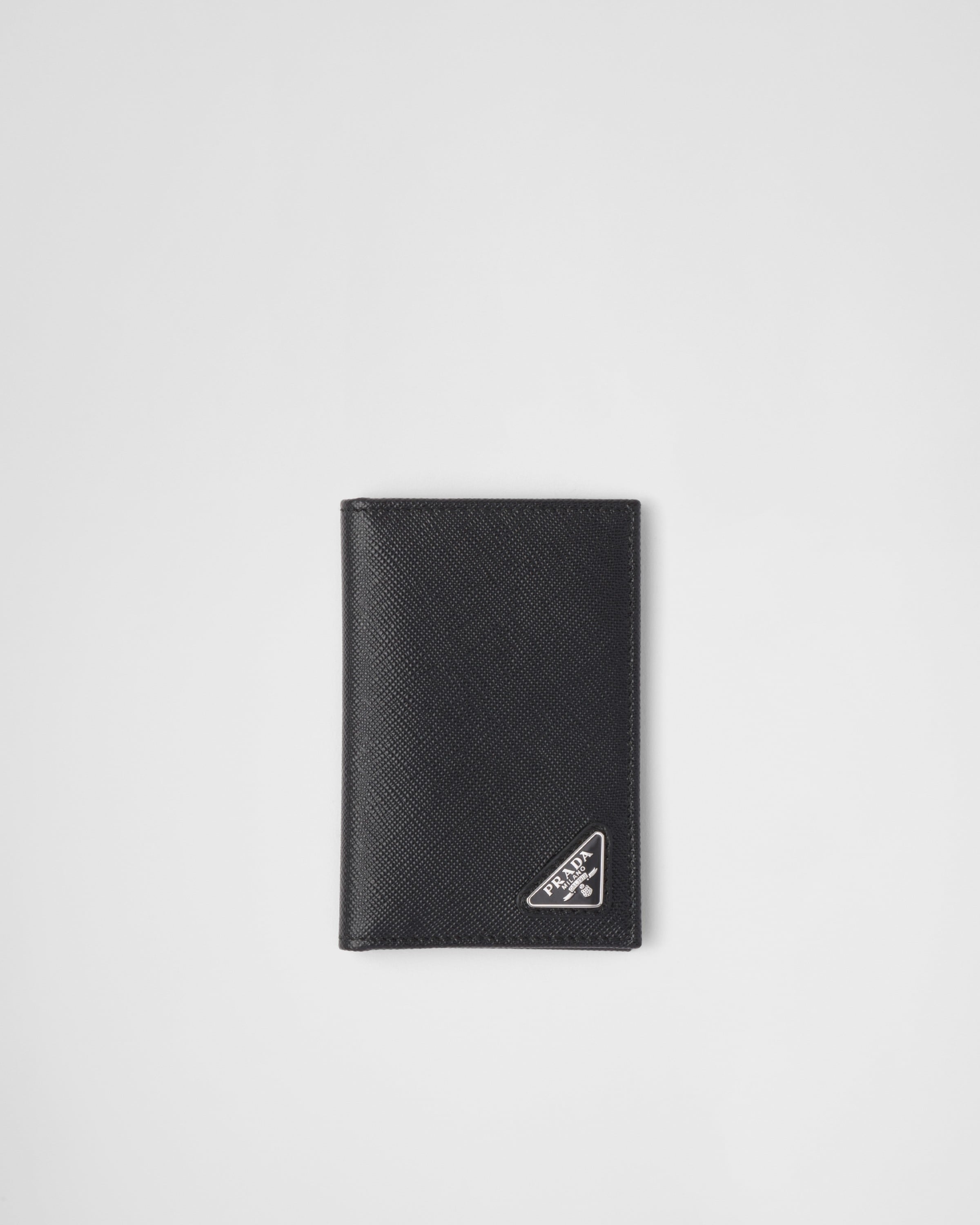 Saffiano Leather Card Holder Black
