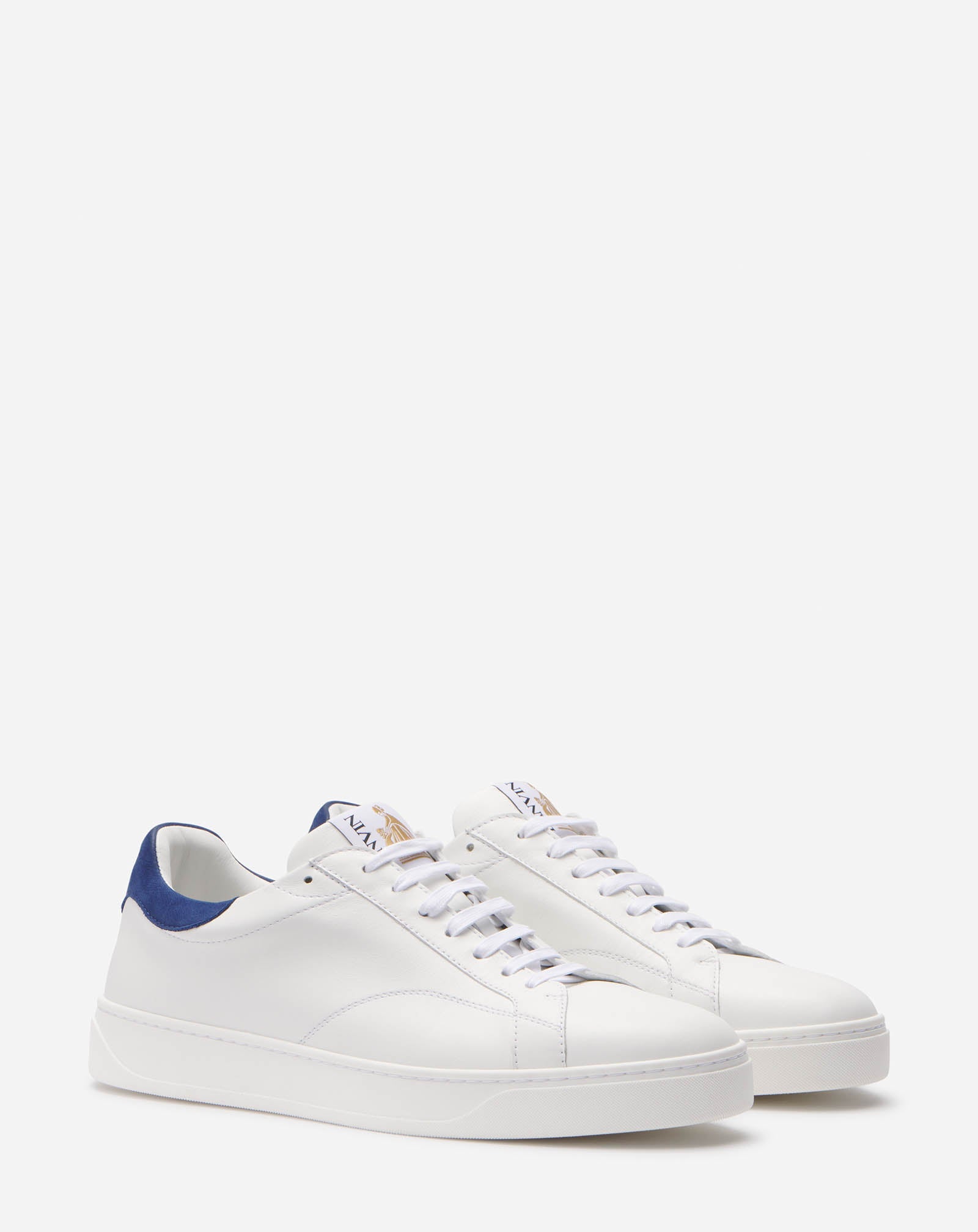 LEATHER DDB0 SNEAKERS - WHITE/BLUE