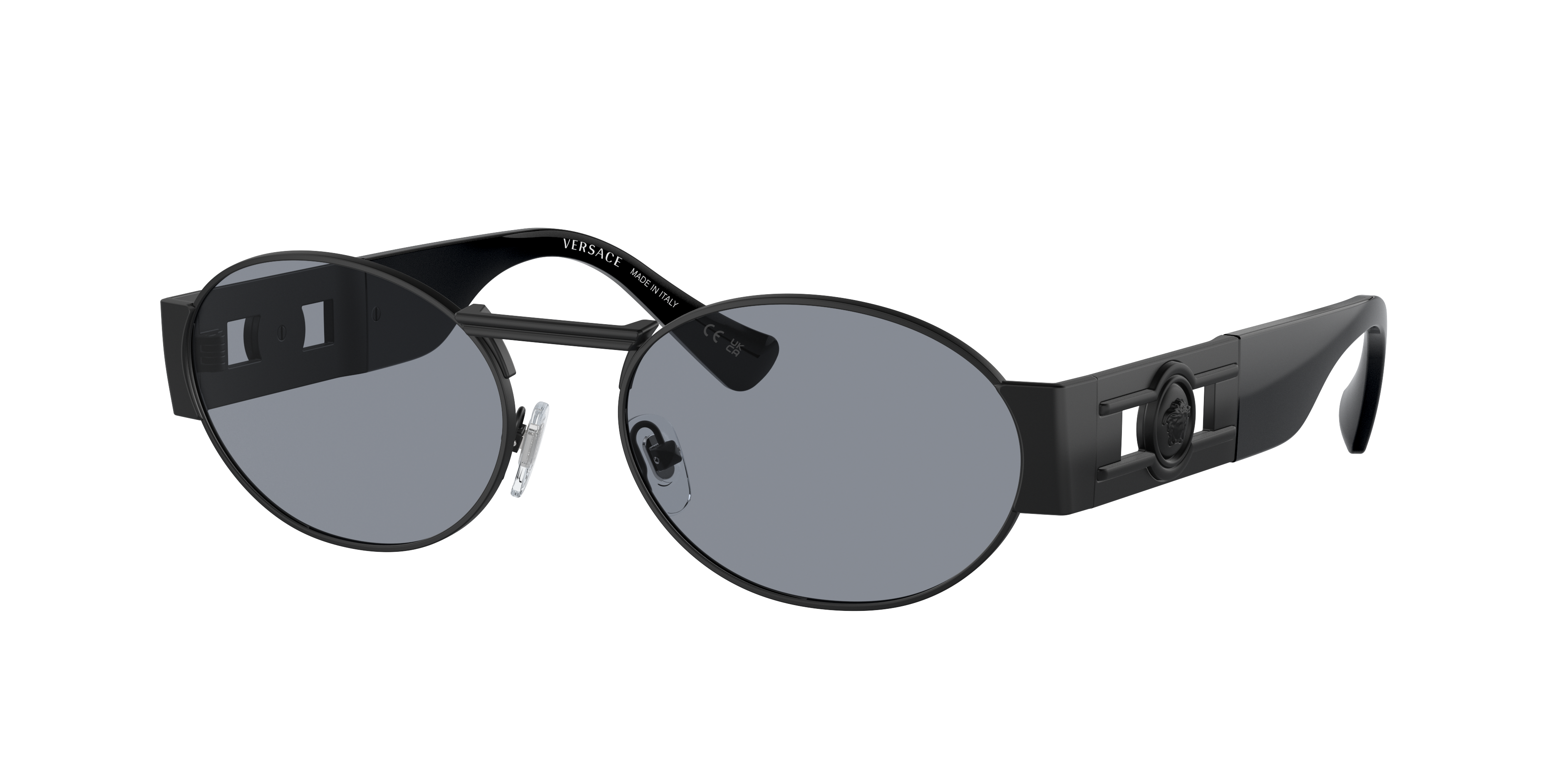 VERSACE VE2264 Matte Black - Unisex Luxury Sunglasses, Grey Lens