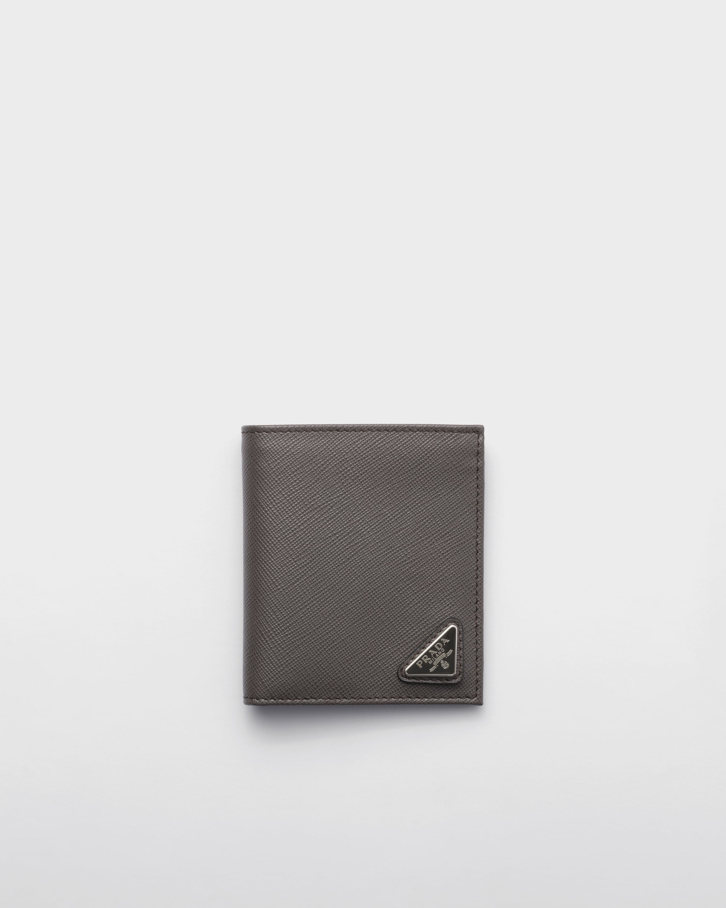 Saffiano leather wallet Smoky Gray