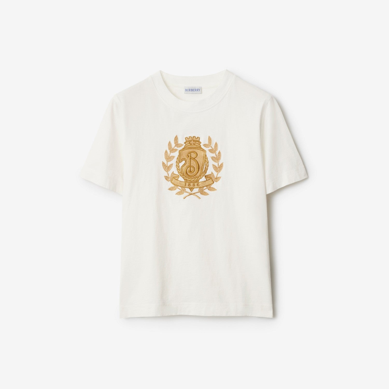 B Crest Cotton T-shirt - Chalk