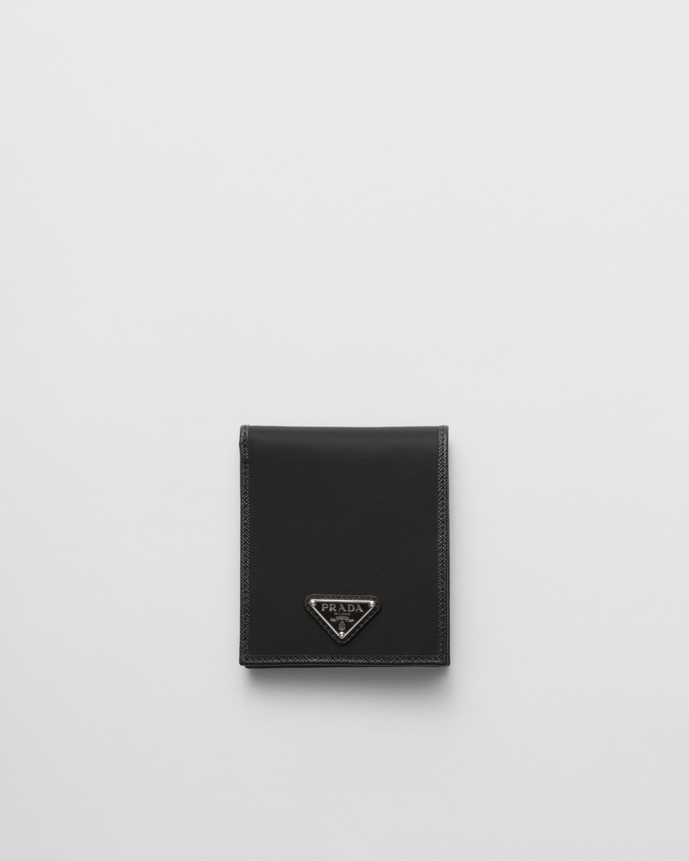 Re-Nylon wallet with coin purse Black