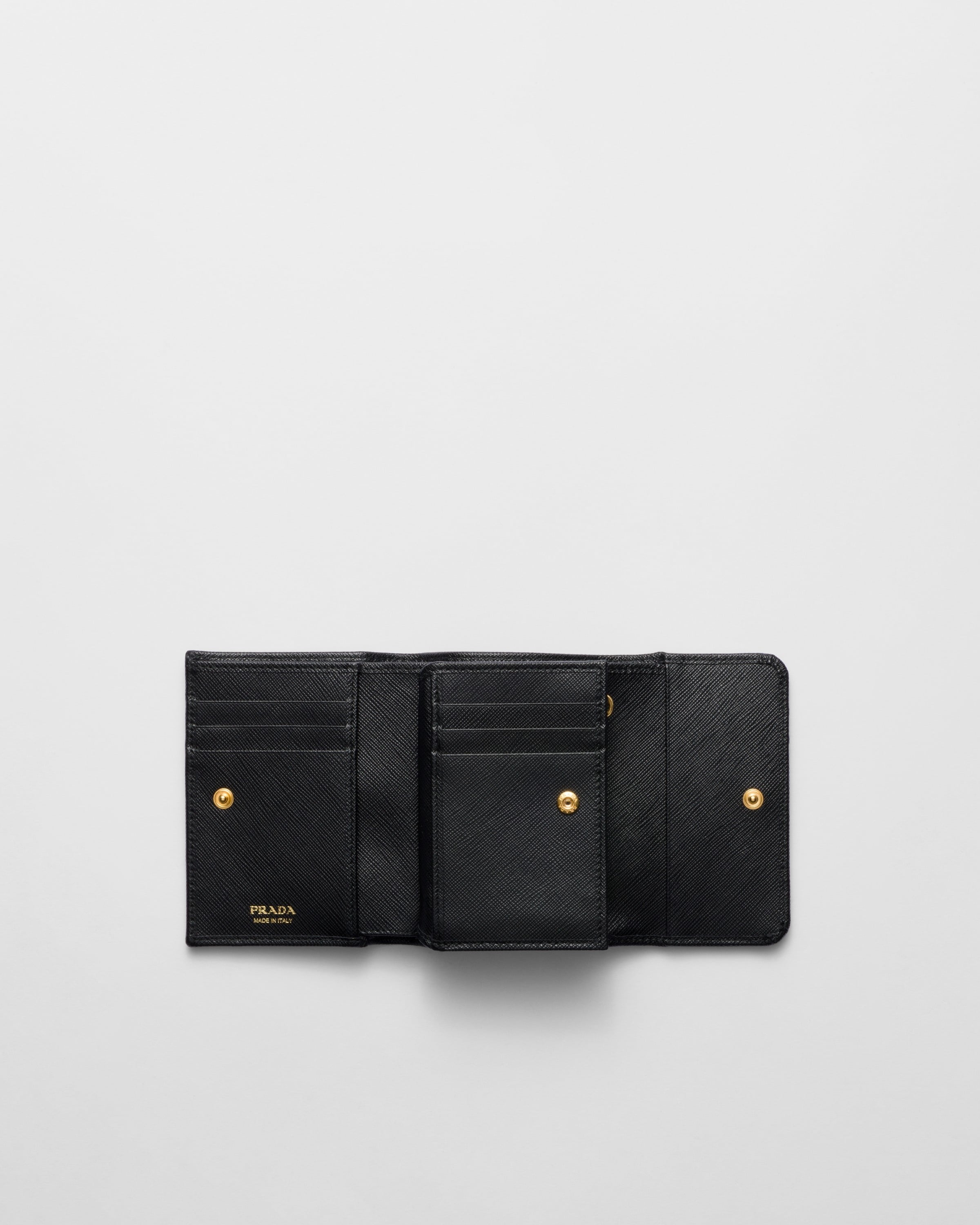 Small Saffiano Leather Wallet Black