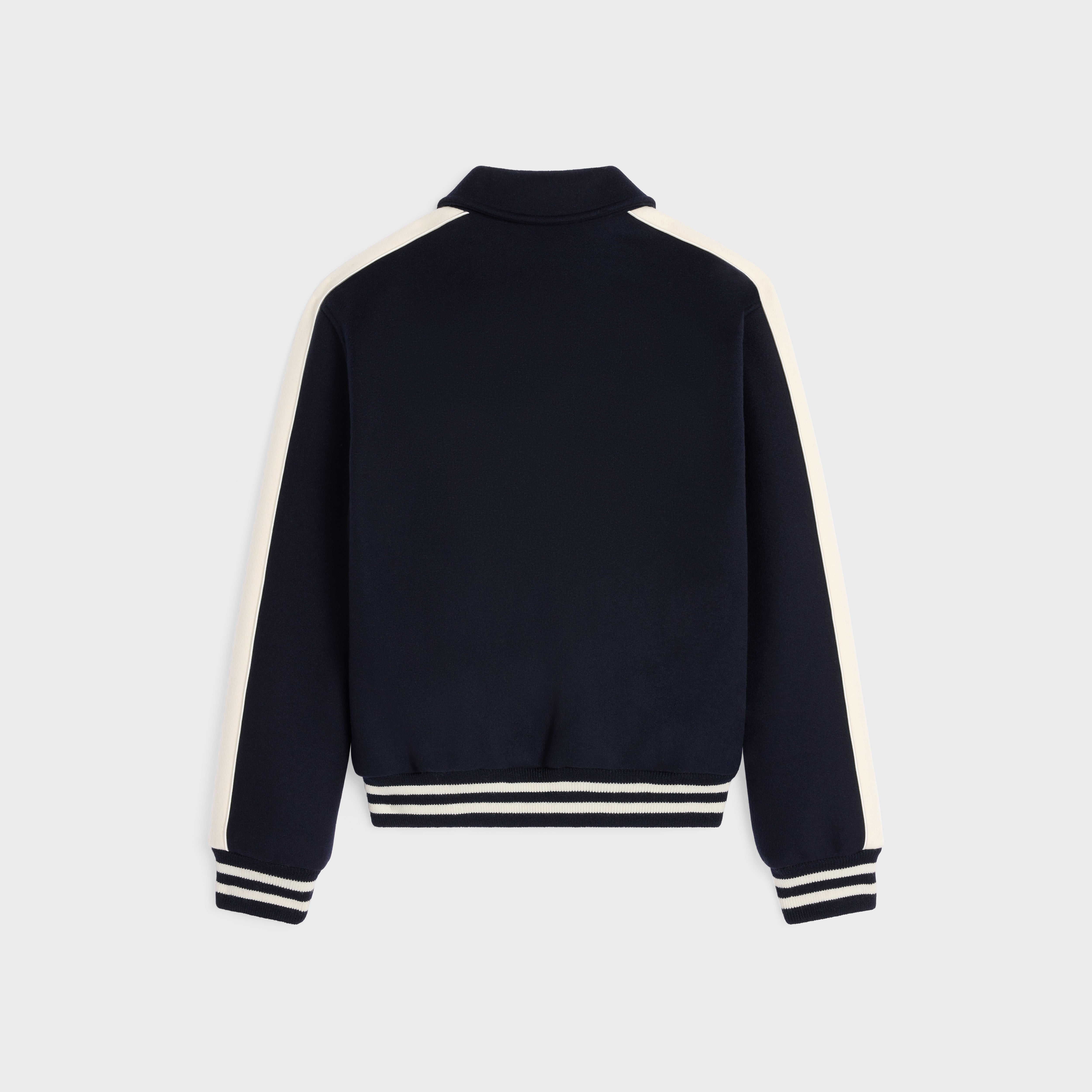 TRIOMPHE TEDDY JACKET IN DOUBLE FACE CASHMERE - NAVY