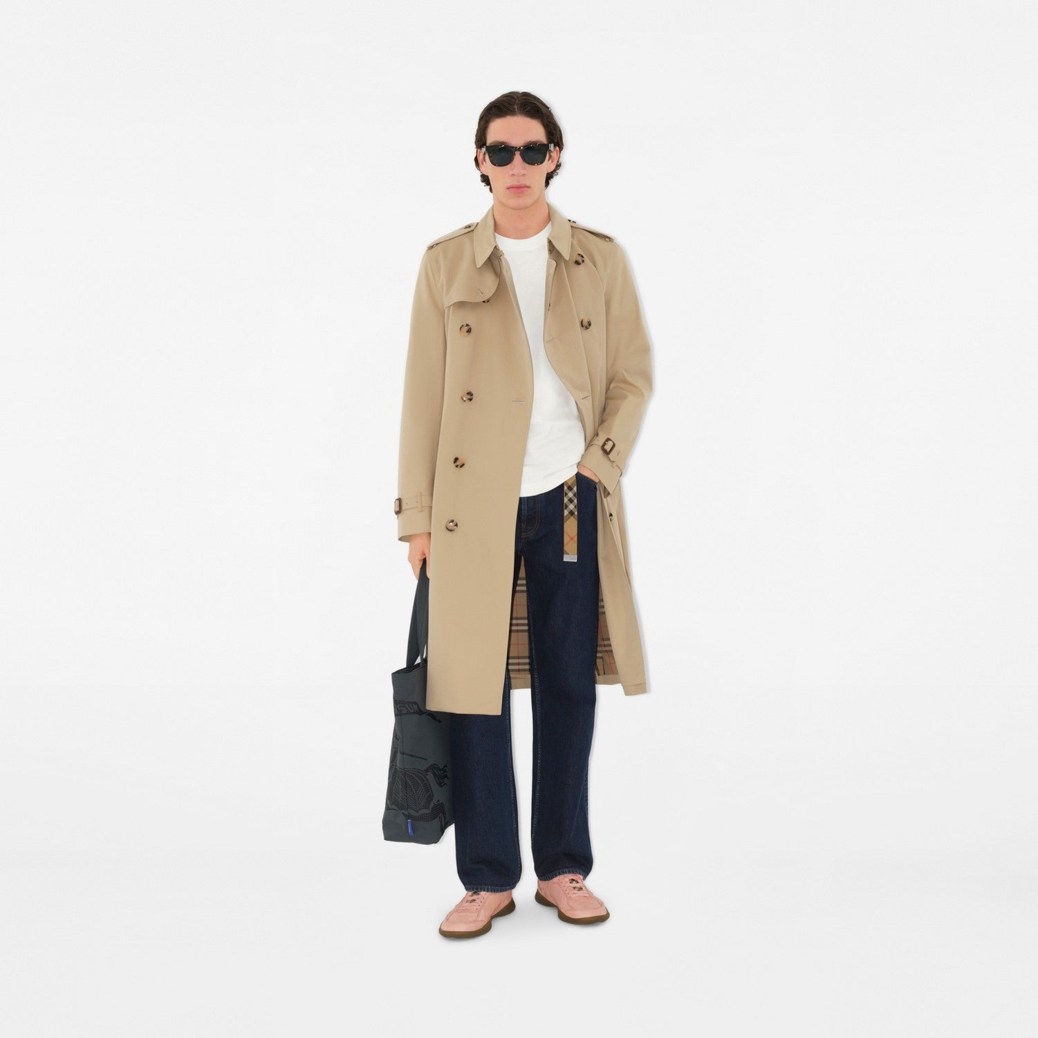 Long Kensington Heritage Trench Coat - Honey