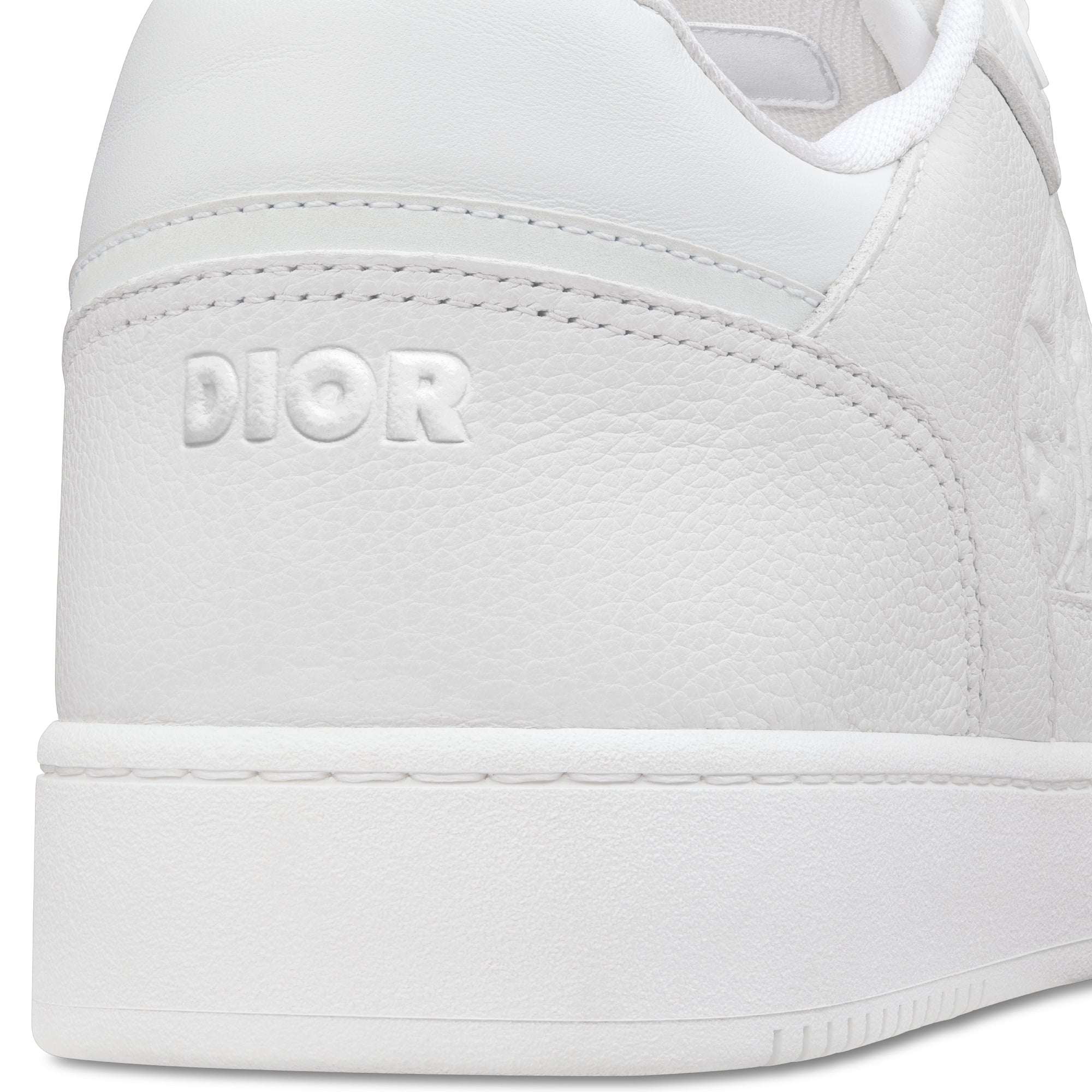 B27 Low-Top Sneaker - White Grained Calfskin and White Dior Gravity Leather