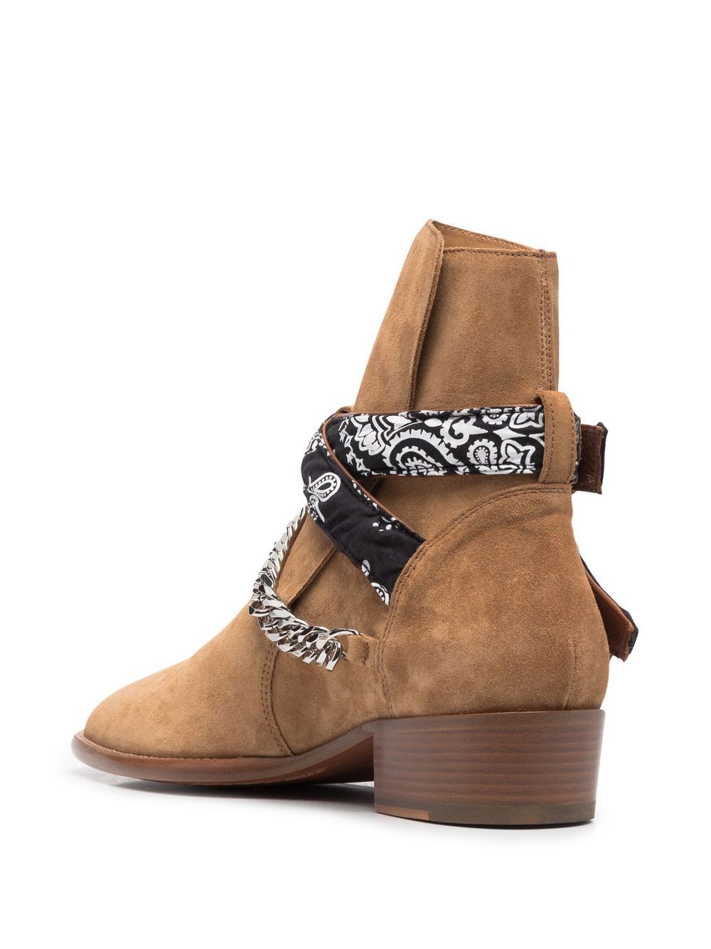 bandana-trimmed ankle boots